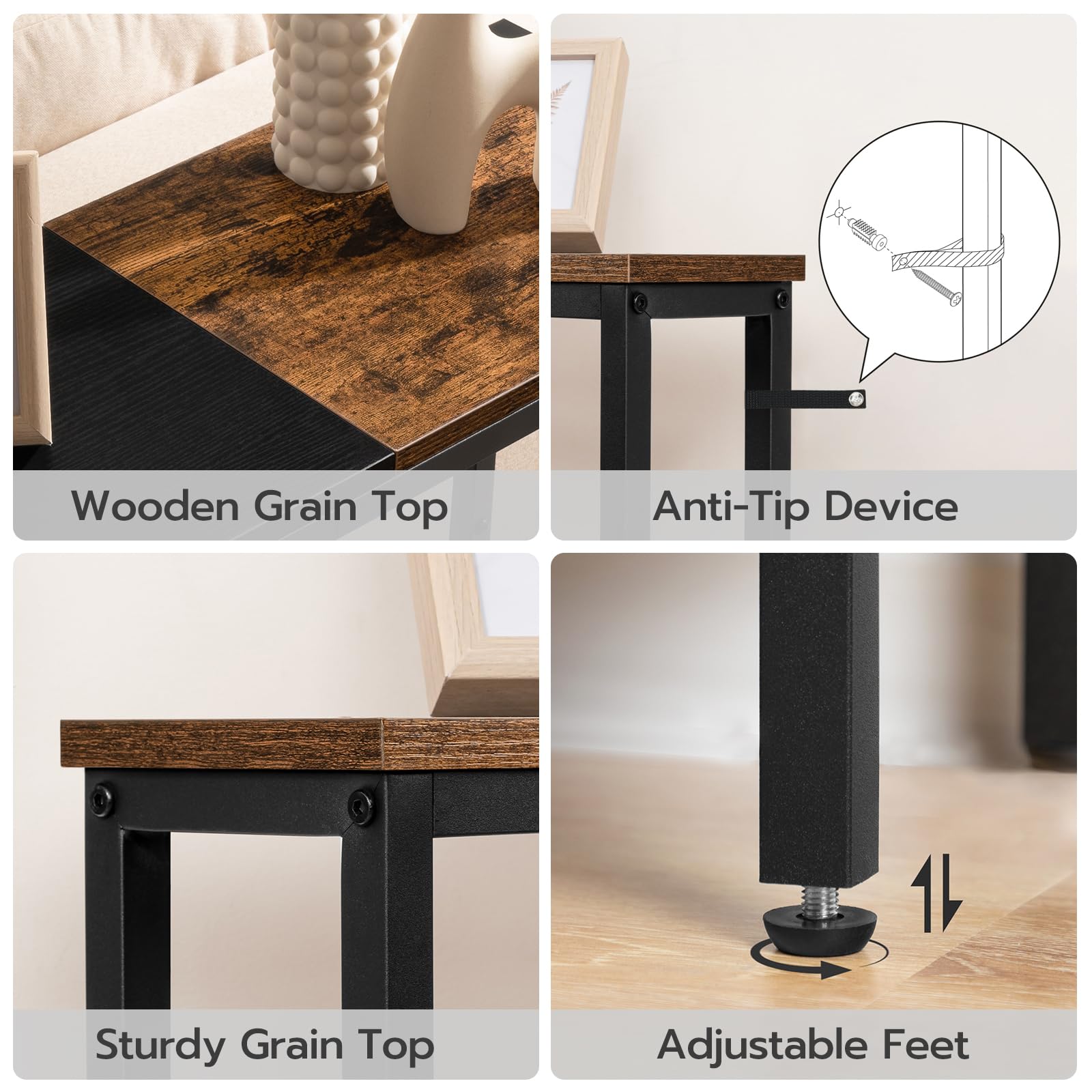 hoobro-console-table-console-entr-e-marron-44-9-pouces-prises image 6