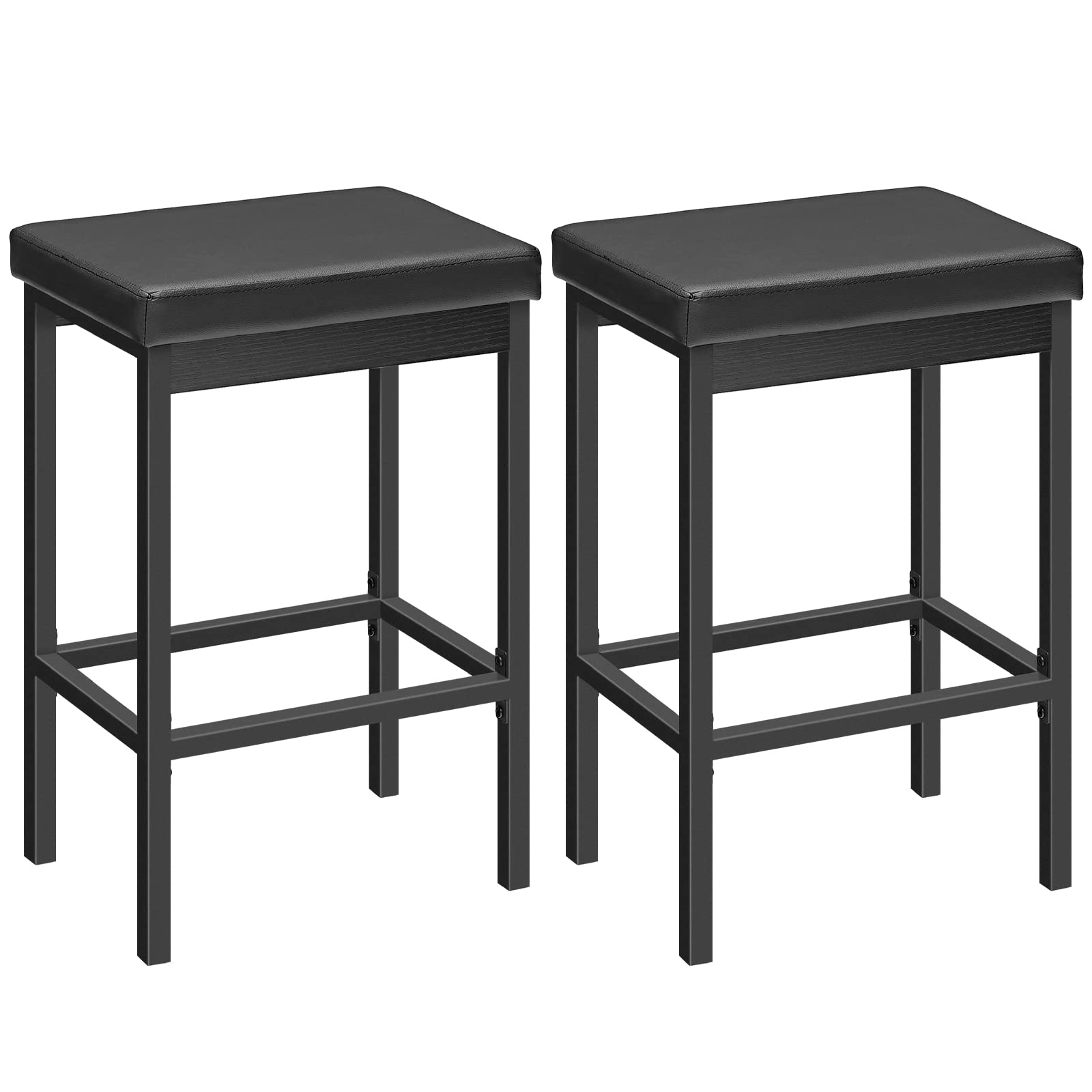 hoobro-bar-stools-tabouret-de-bar-noir-lot-de-2-rembourr image 1