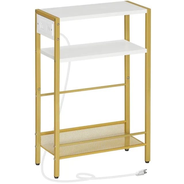 hoobro-side-tables-table-d-appoint-troite-dor-avec-usb image 1