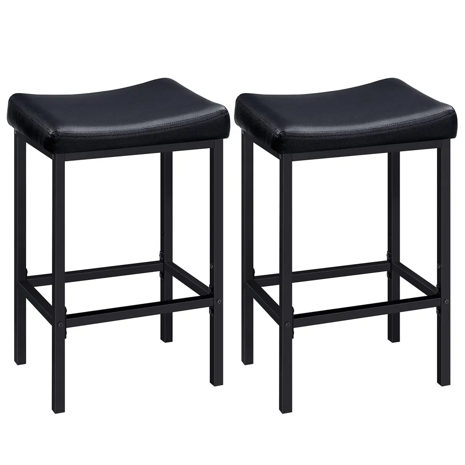 hoobro-bar-stools-lot-2-tabourets-bar-noirs-selle image 1