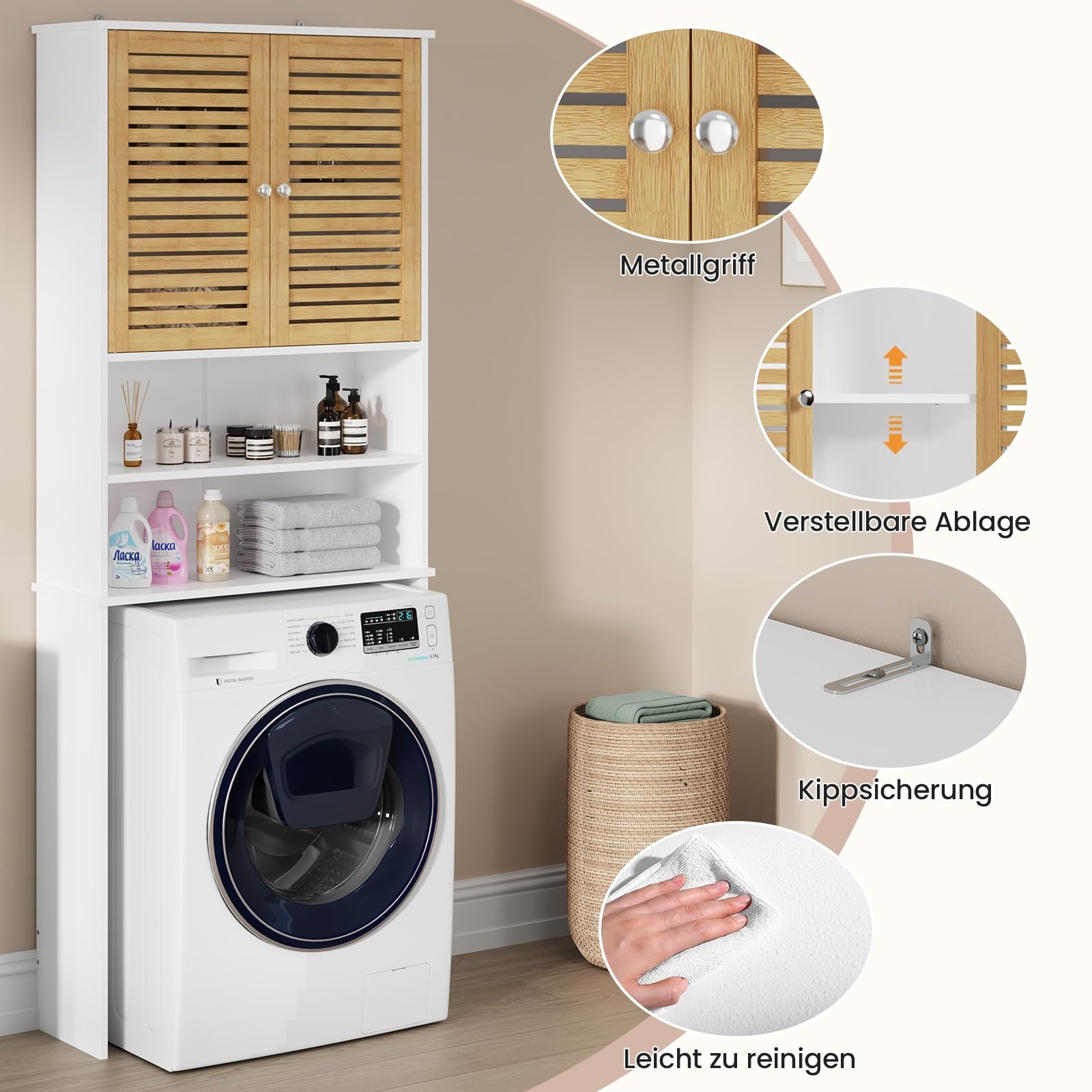 forabamb-meuble-wc-machine-laver-65-cm-bambou image 5