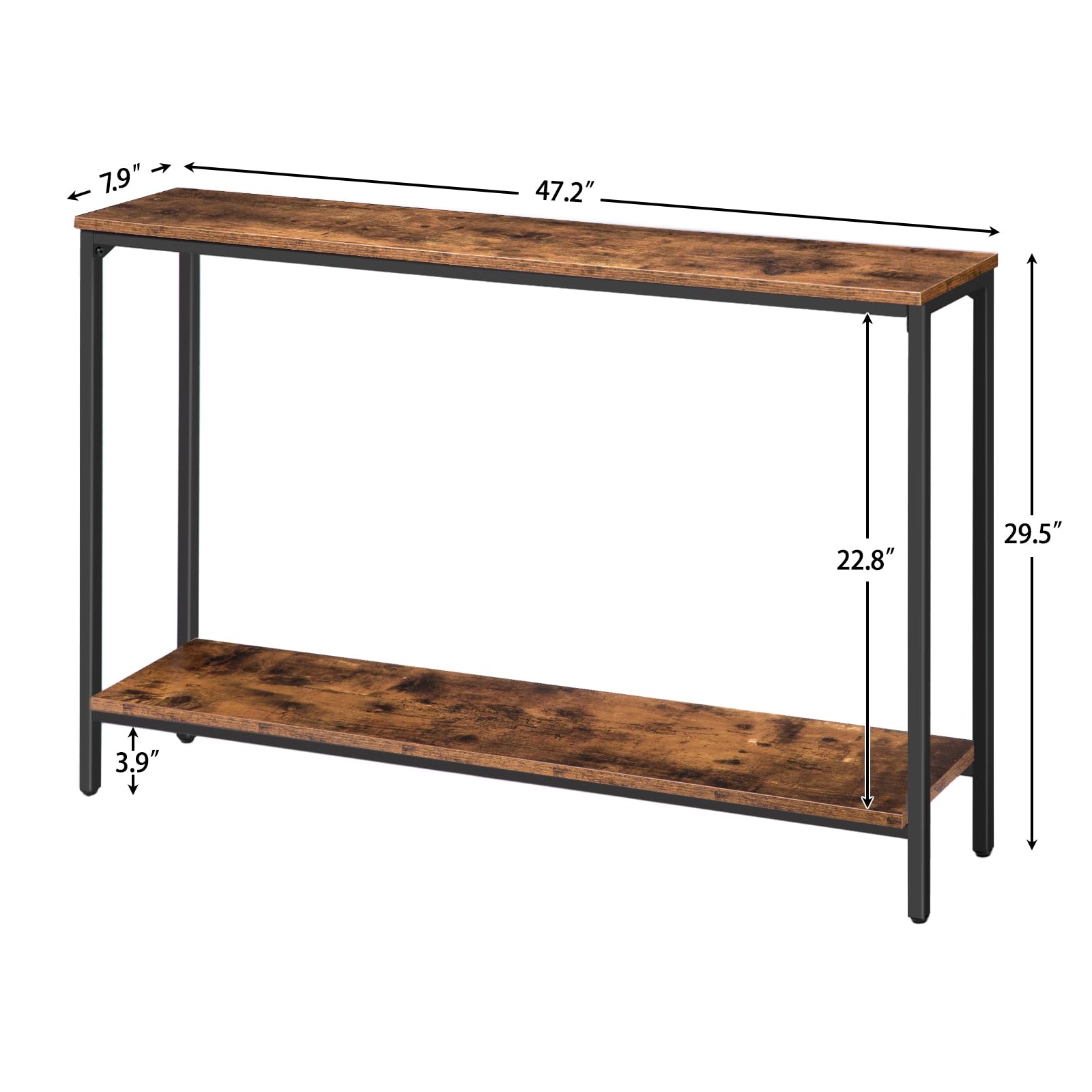 hoobro-console-table-console-troite-120-cm-marron-tag-res image 3