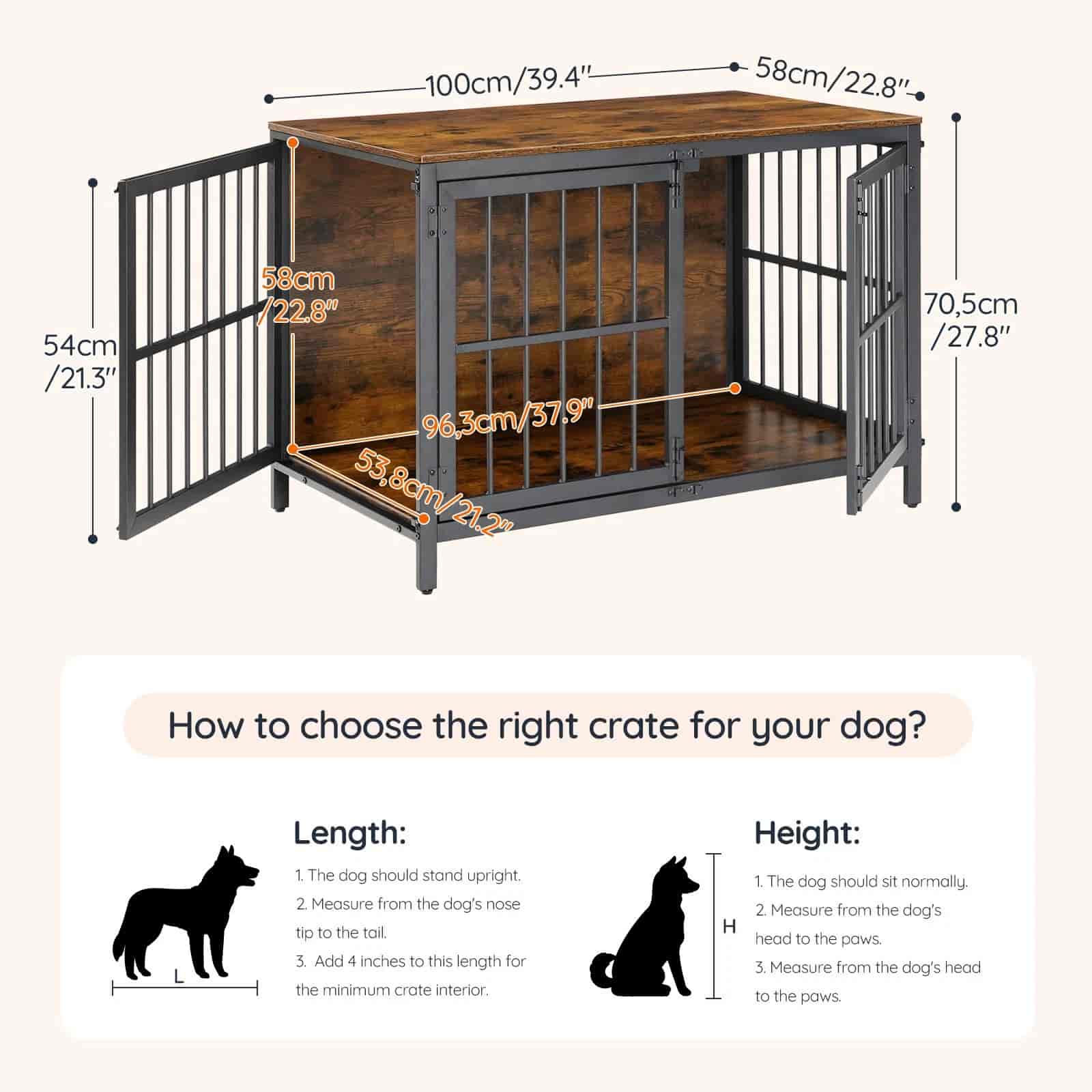 hoobro-meuble-niche-chien-int-rieur-bois-100-cm-marron image 4