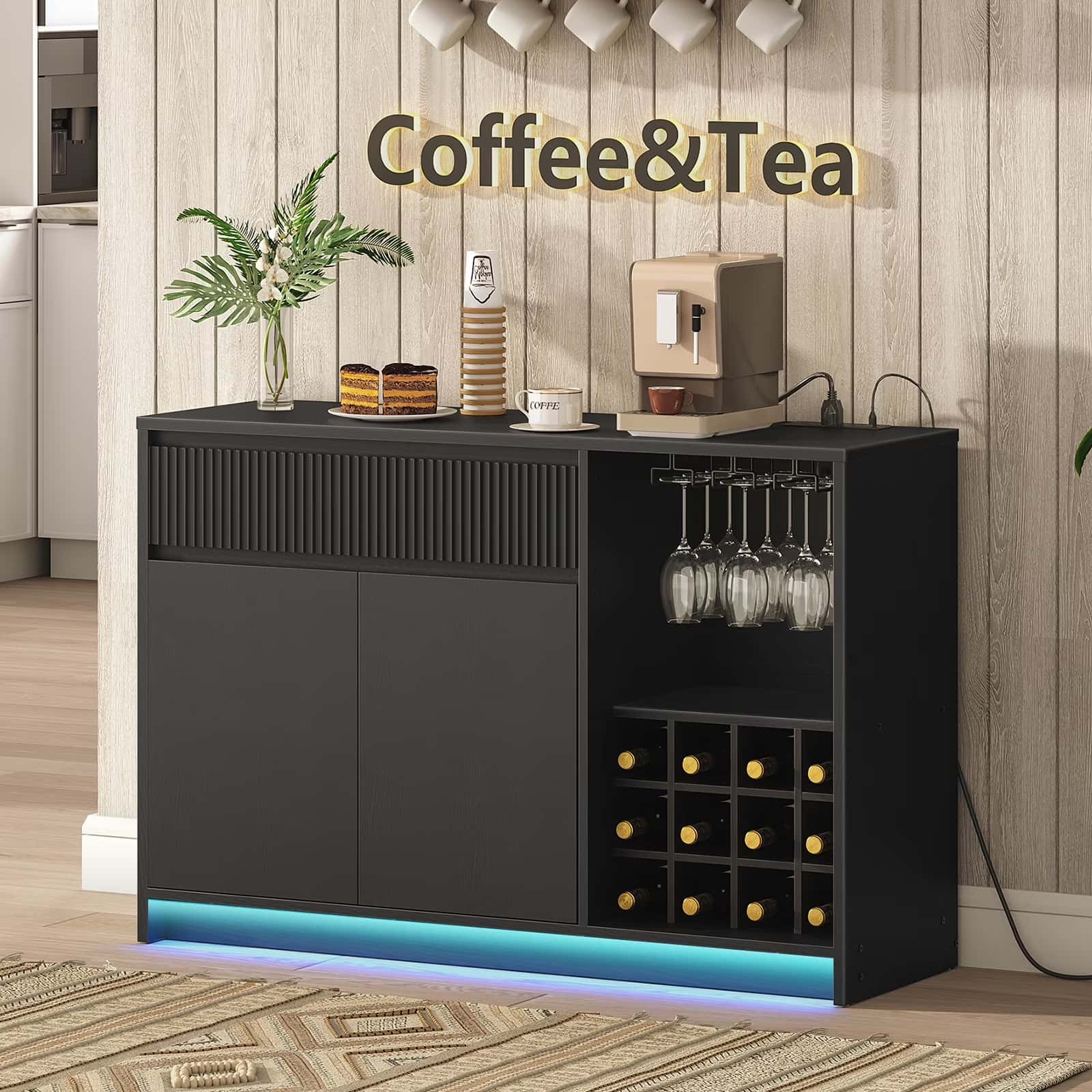 hoobro-beverage-counters-meuble-bar-noir-led-120-cm image 5