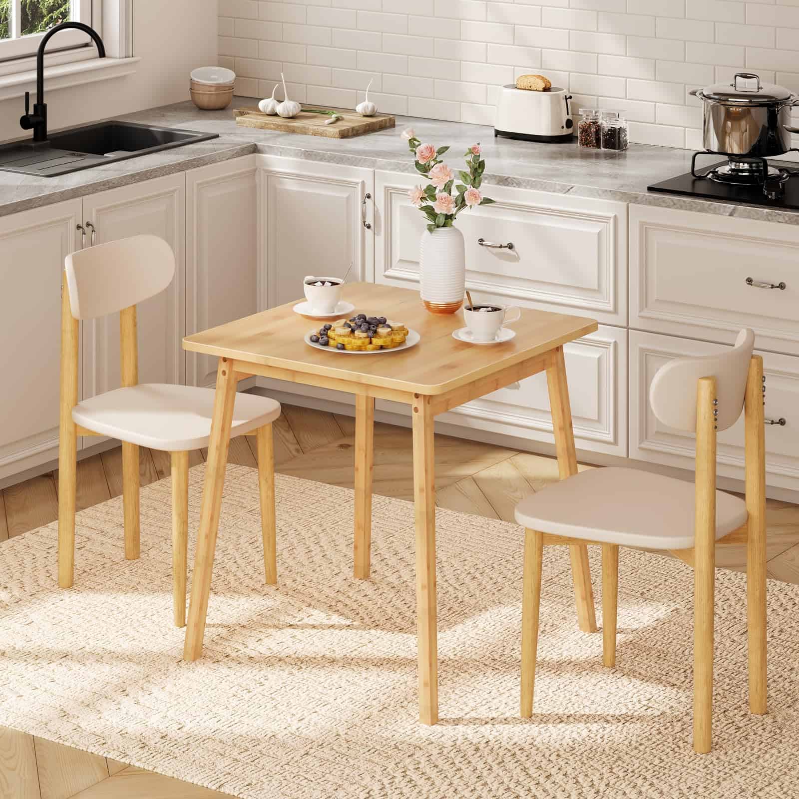 hoobro-table-carr-e-bambou-naturel-2-places-gain-de-place image 2