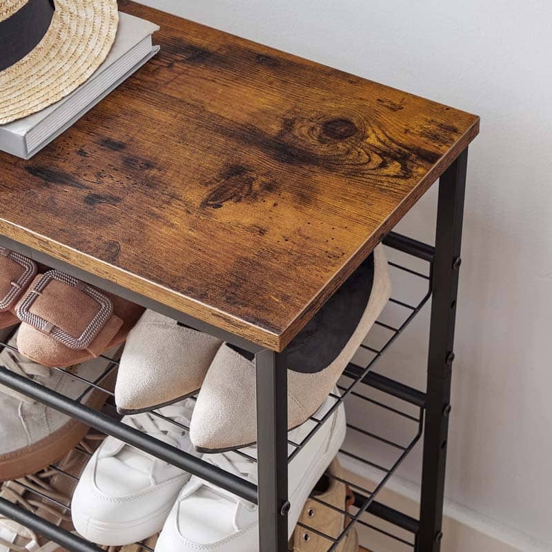 hoobro-shoe-racks-meuble-chaussures-marron-4-niveaux-12-paires image 6