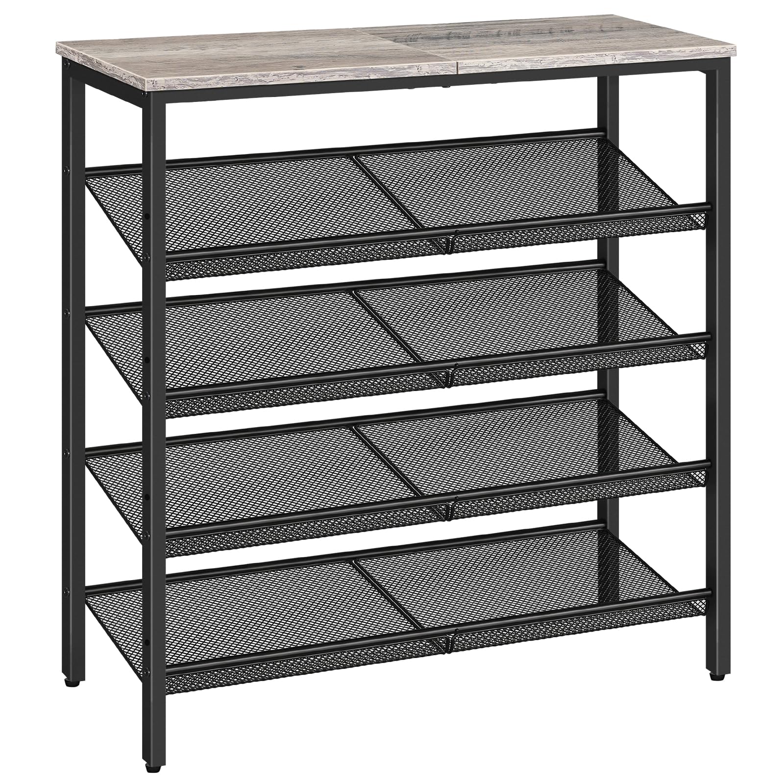 hoobro-shoe-racks-meuble-chaussures-5-niveaux-greige-r-glable image 1