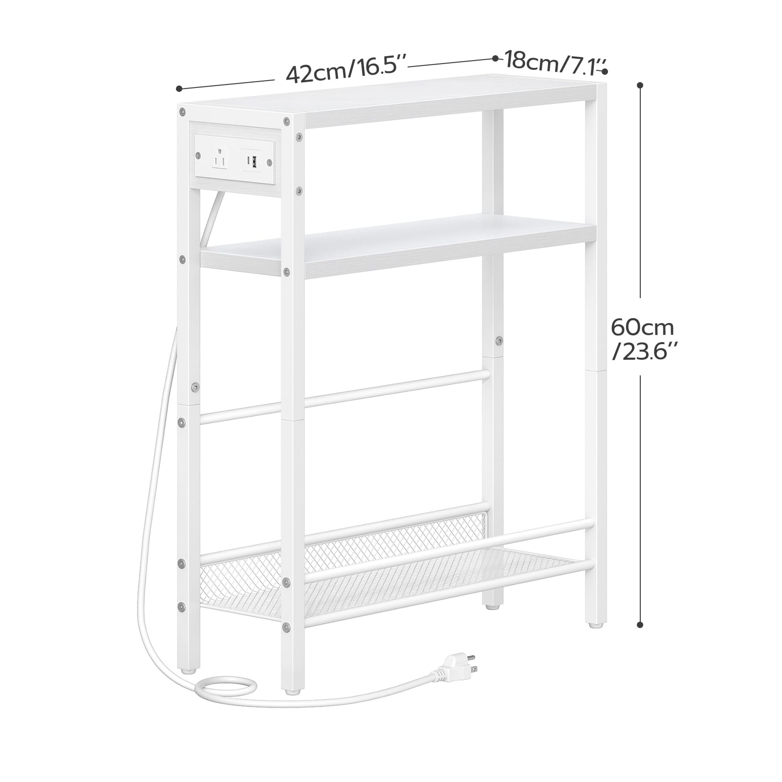 hoobro-wt102ubz01-table-d-appoint-blanche-avec-prise-usb image 8
