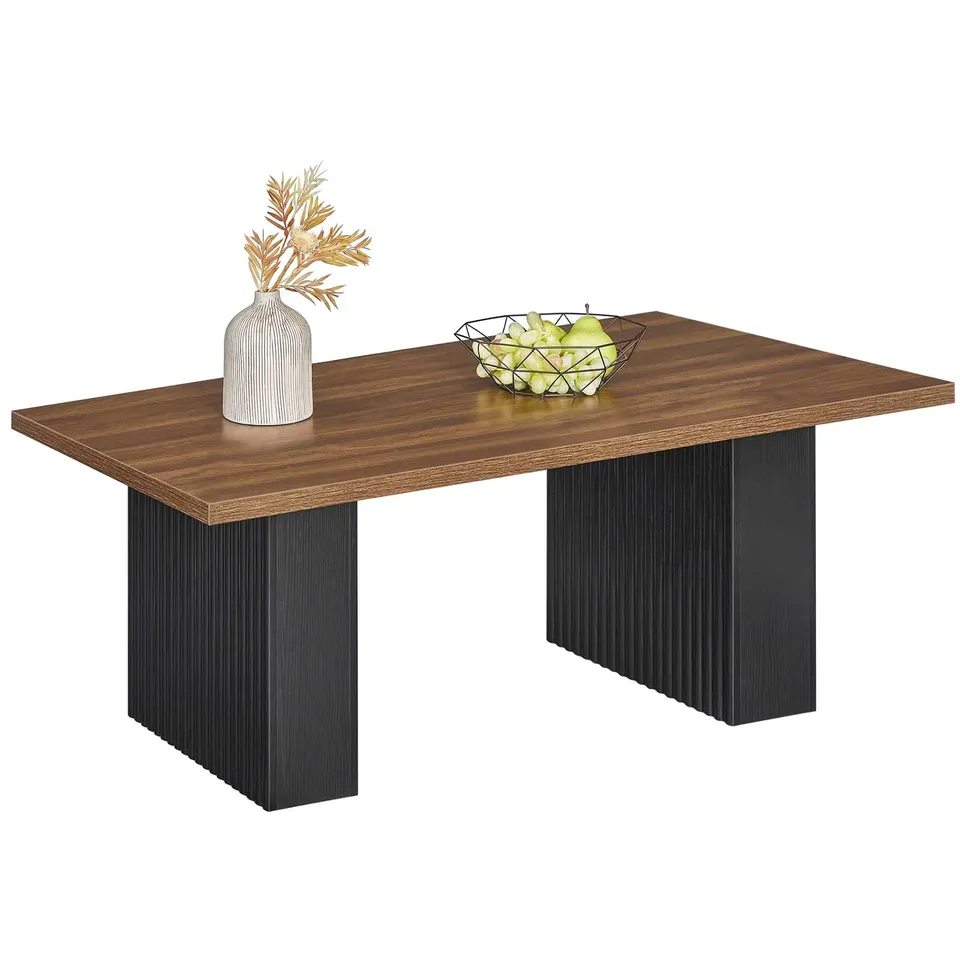 hoobro-coffee-tables-table-basse-120-cm-pieds-marron image 1