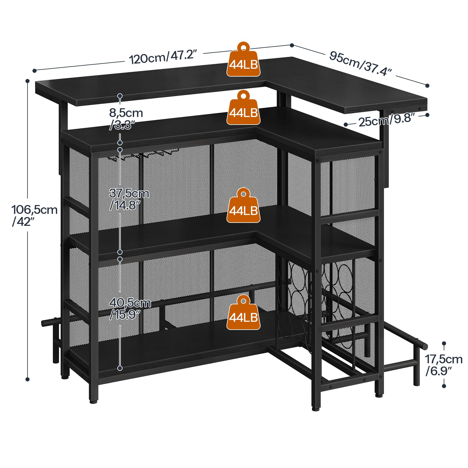 hoobro-meuble-bar-d-angle-noir-en-l-avec-led image 3
