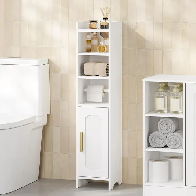 hexcelen-meubles-de-salle-de-bain-colonne-wc-20-cm-porte-papier image 1