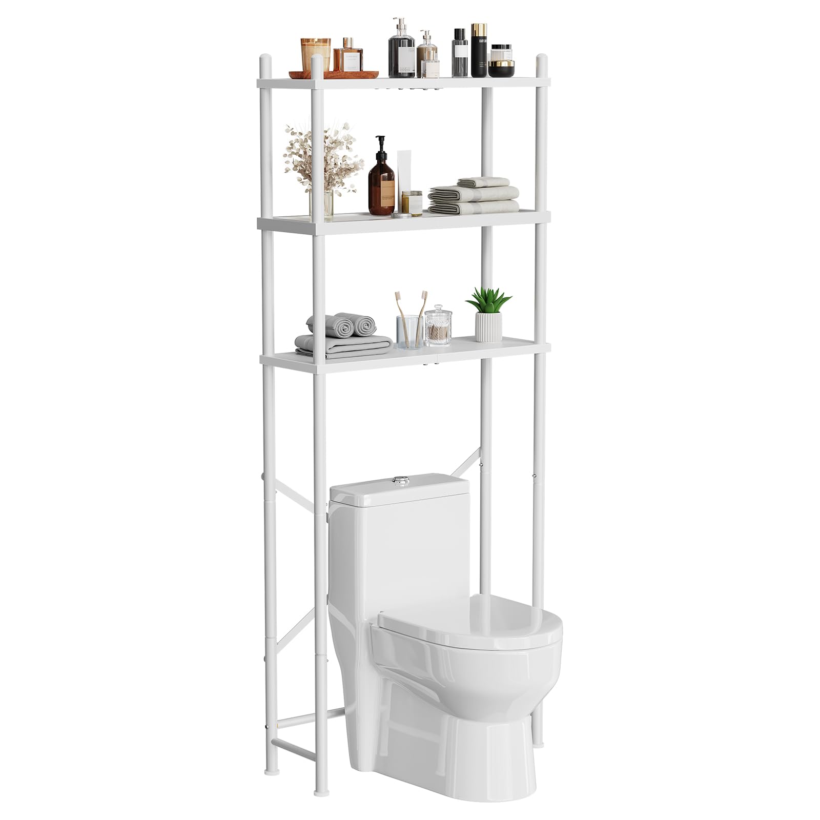 hoobro-bathroom-furniture-meuble-wc-blanc-3-niveaux image 3