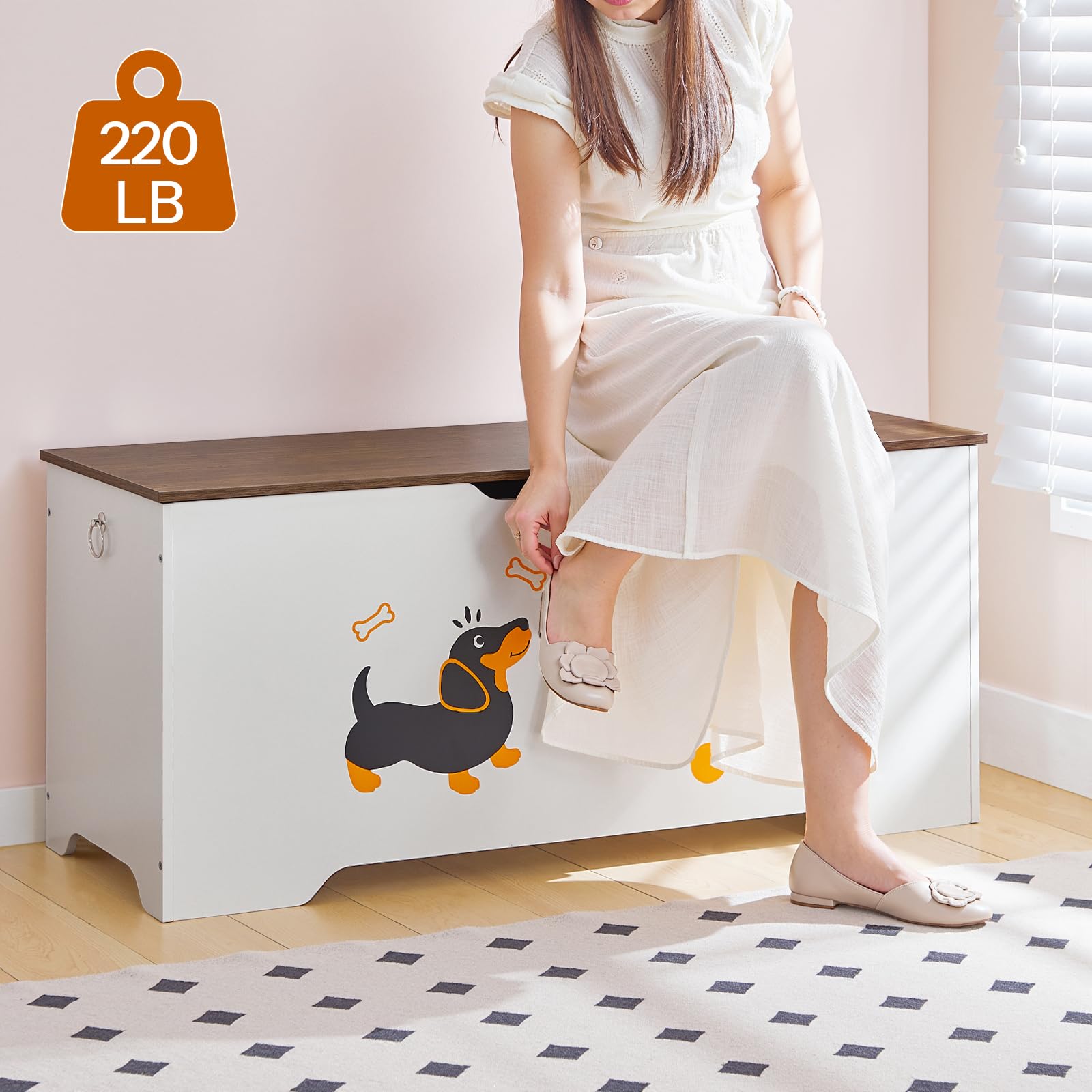 hoobro-storage-benches-banc-coffre-blanc-110-cm image 4