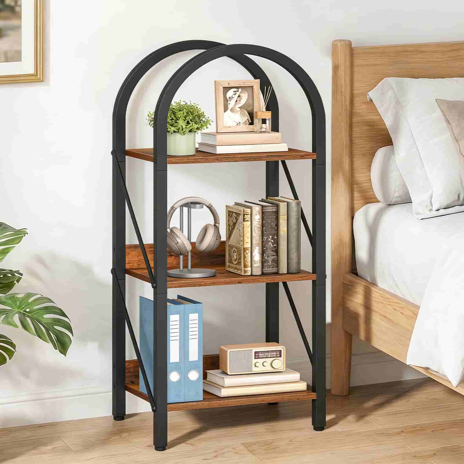 hoobro-bookshelves-biblioth-que-3-niveaux-marron-industrielle image 8