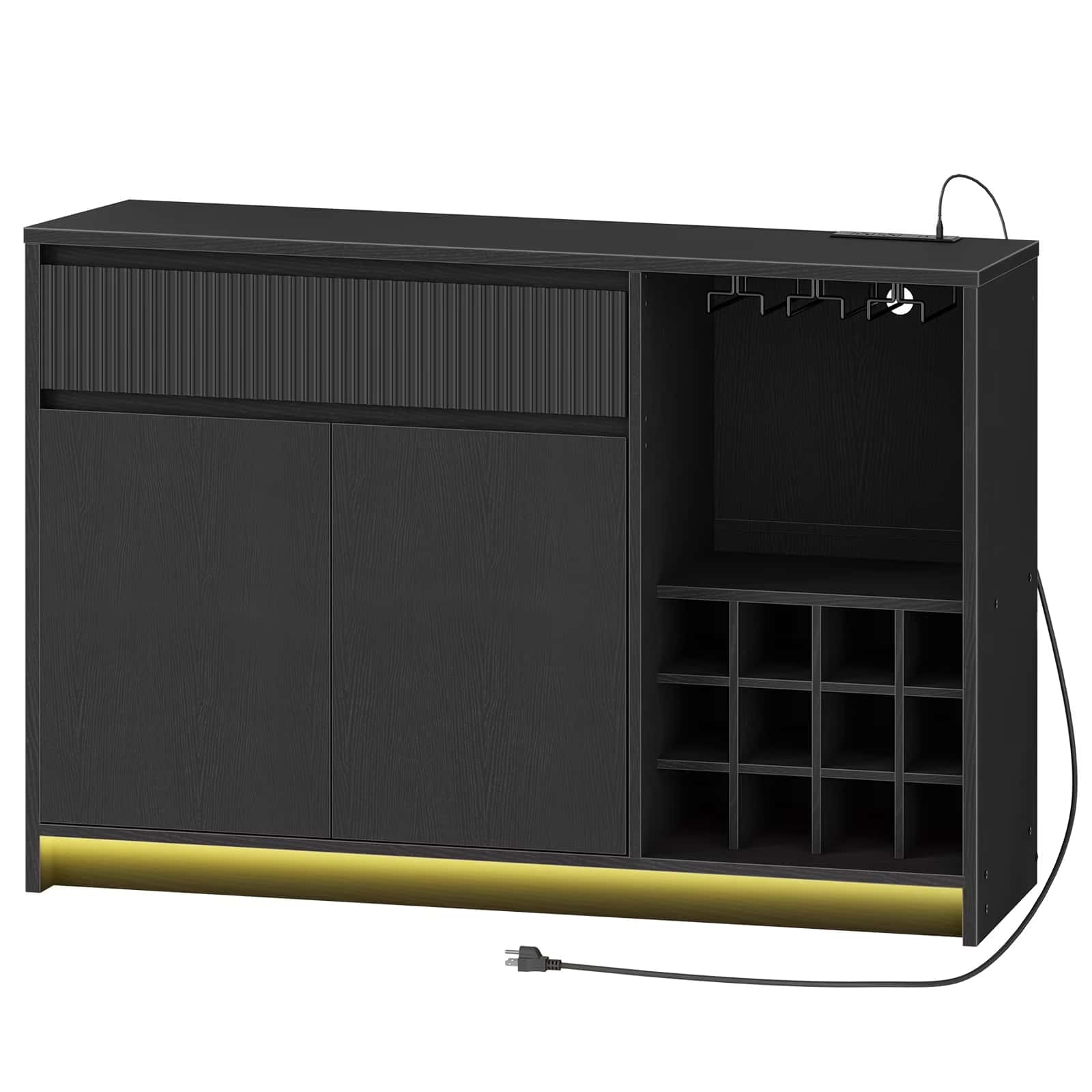 hoobro-beverage-counters-meuble-bar-noir-led-120-cm image 3
