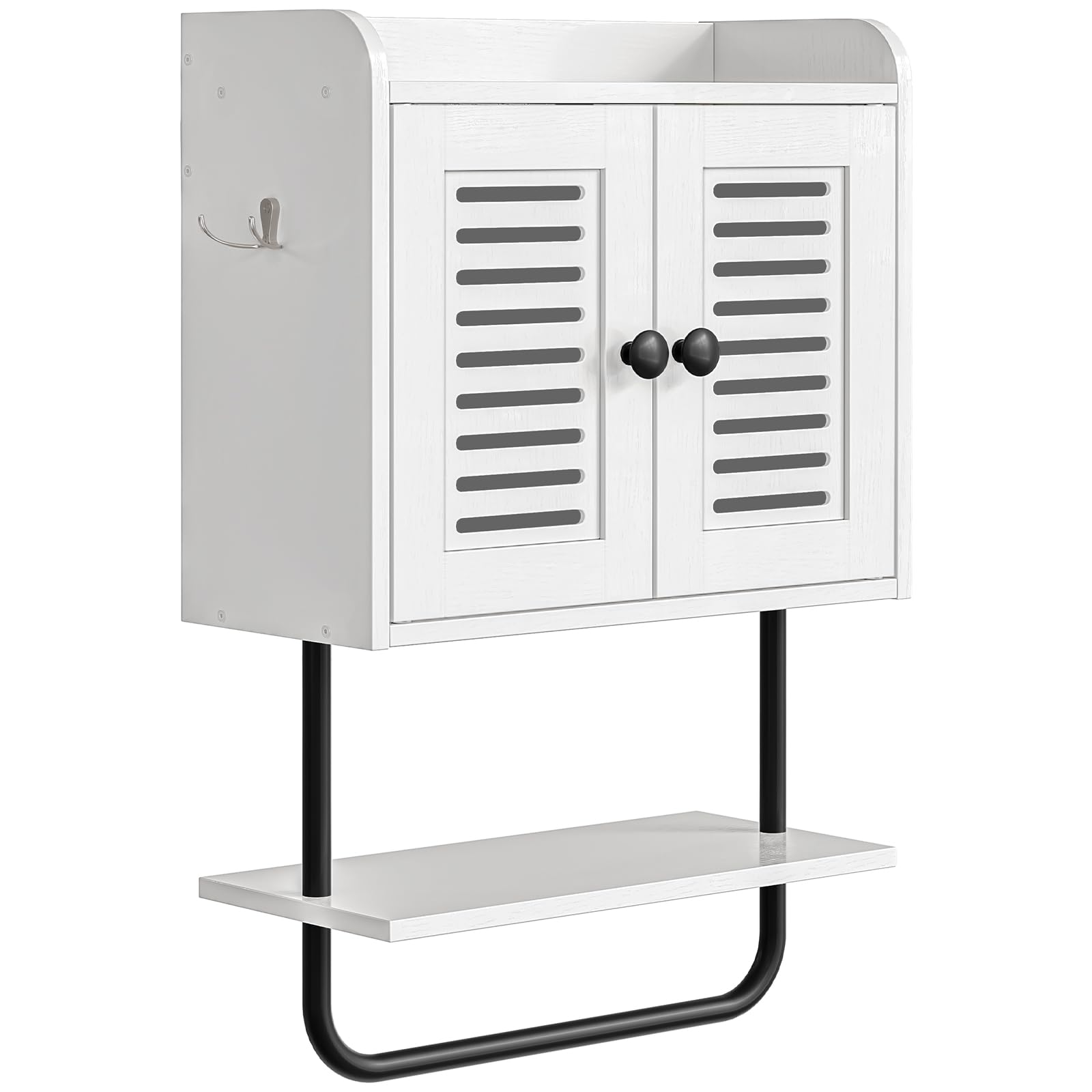 hoobro-bathroom-furniture-armoire-salle-de-bain-blanc-persienne image 1