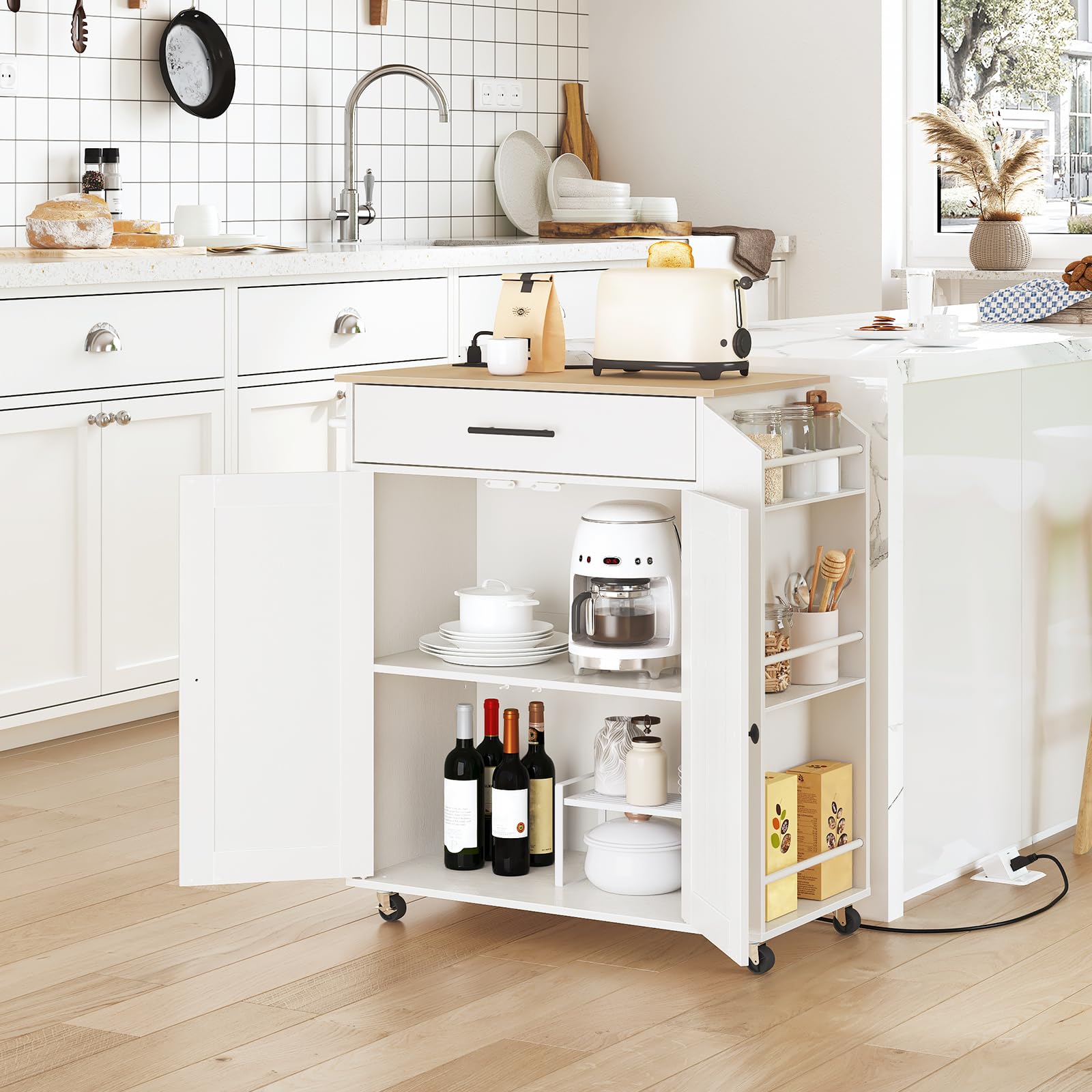 hoobro-kitchen-furniture-lot-cuisine-blanc-avec-prise image 4