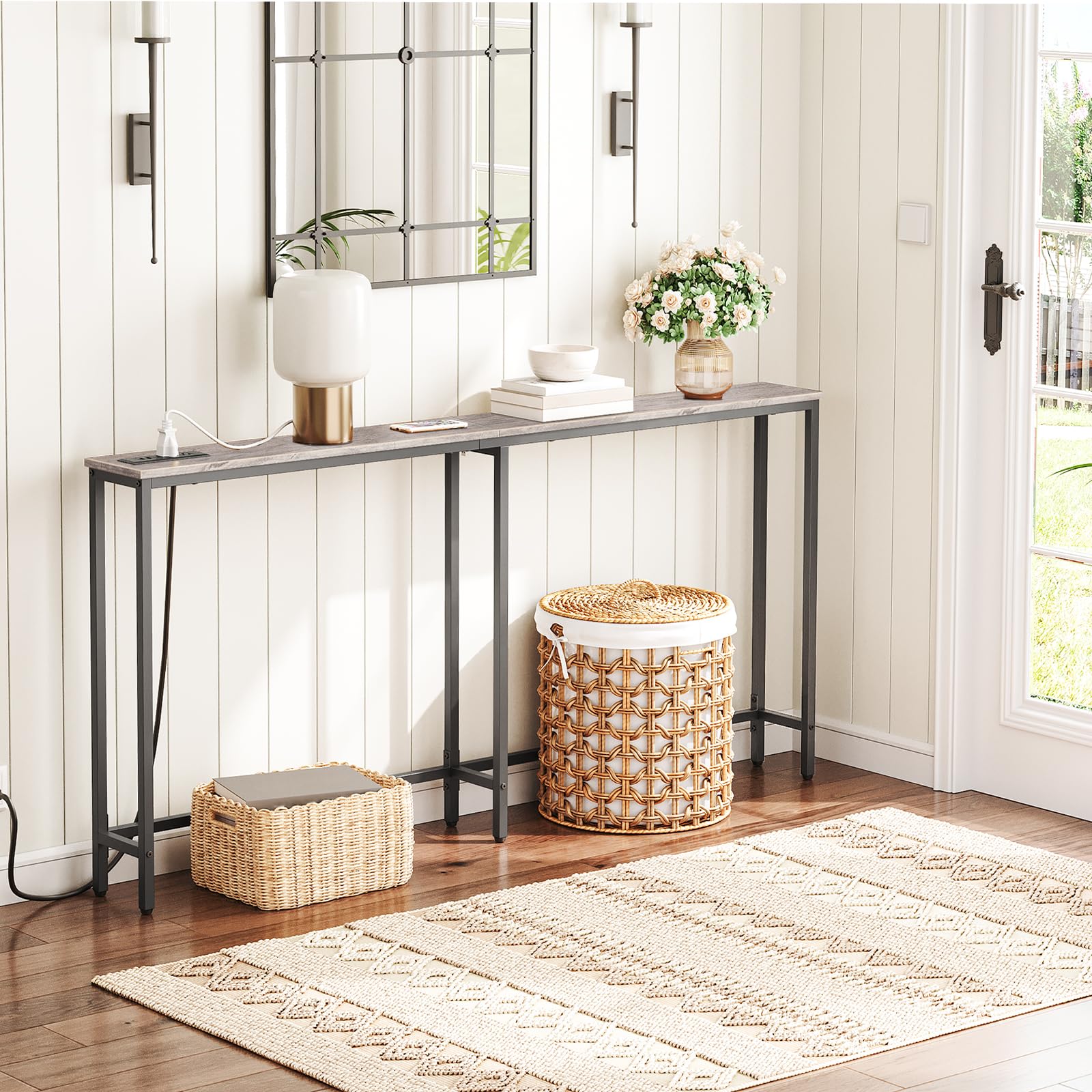 hoobro-console-table-63-pouces-table-console-troite-greige-prise image 2