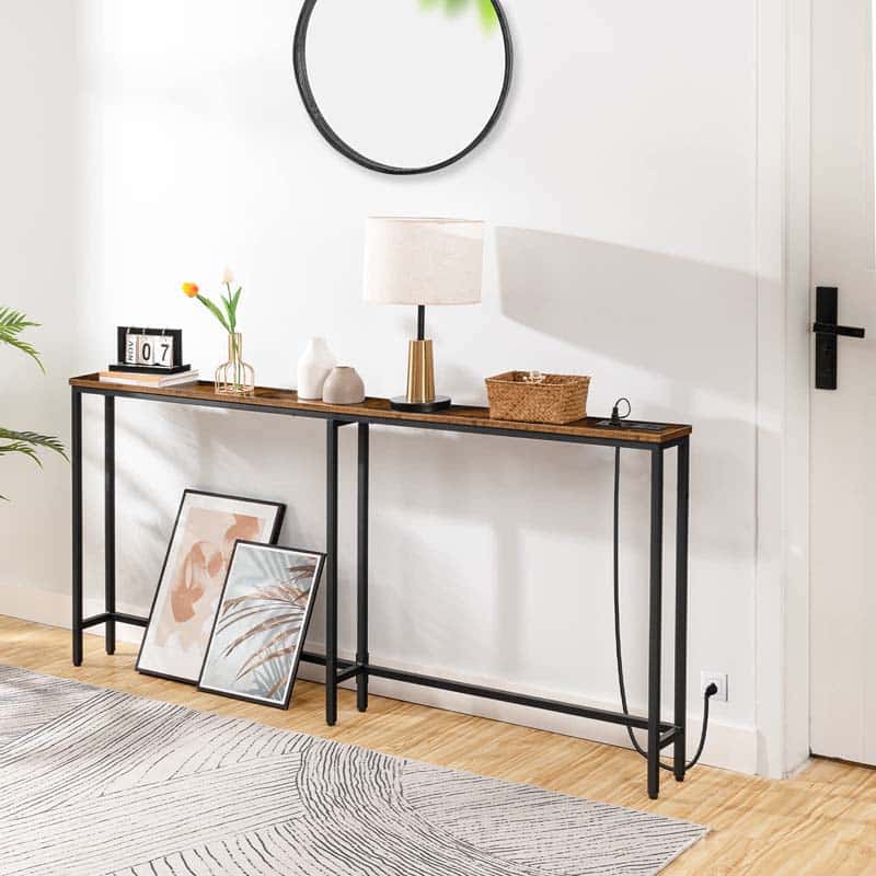 hoobro-console-table-console-180-cm-marron-usb image 2