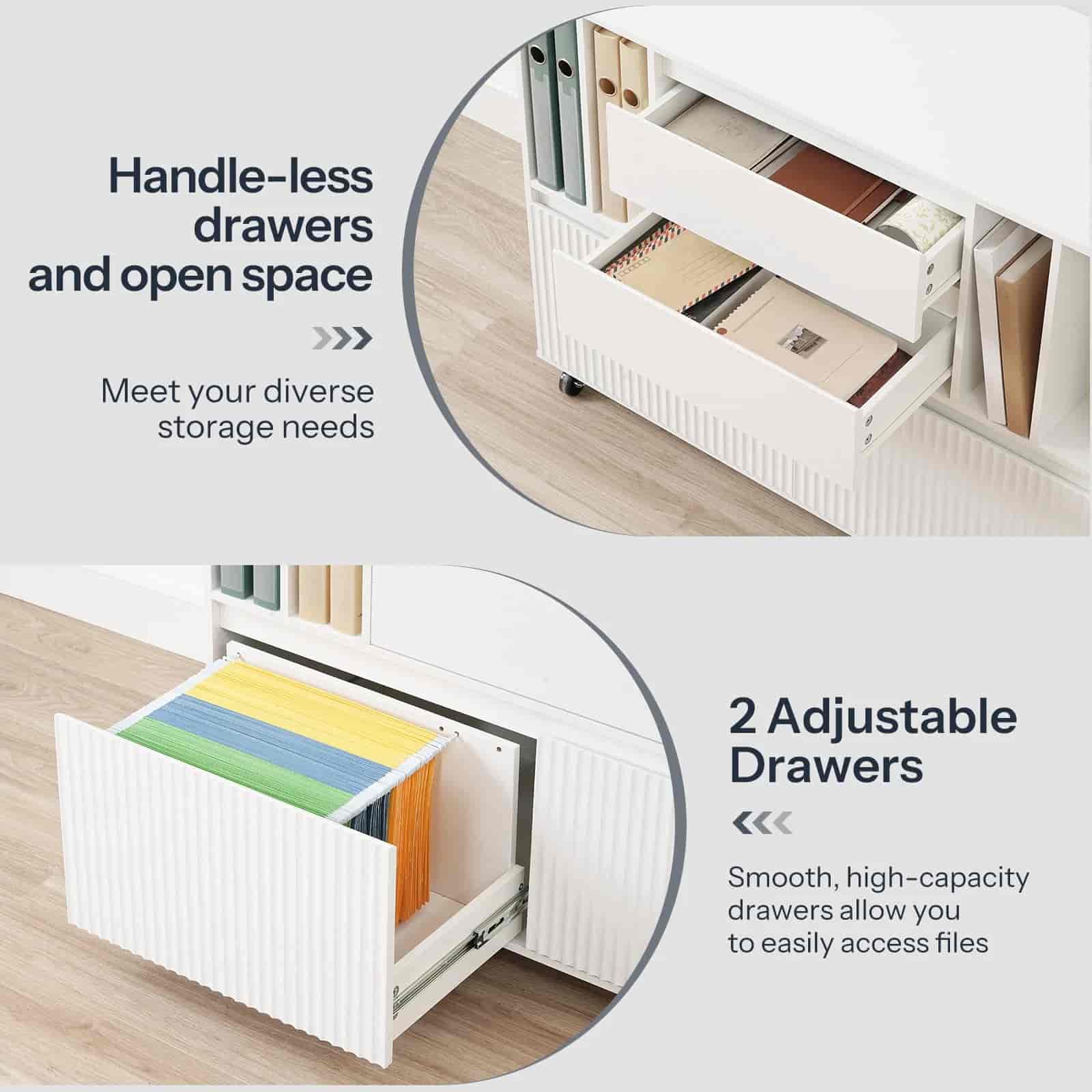 hoobro-caisson-bureau-blanc-imprimante-100cm-prise image 7
