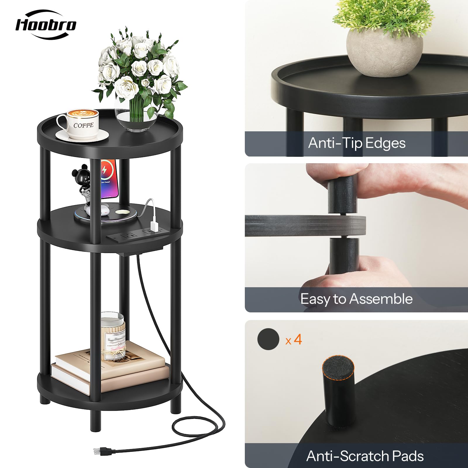hoobro-table-d-appoint-ronde-bambou-noire-prise-charge image 8