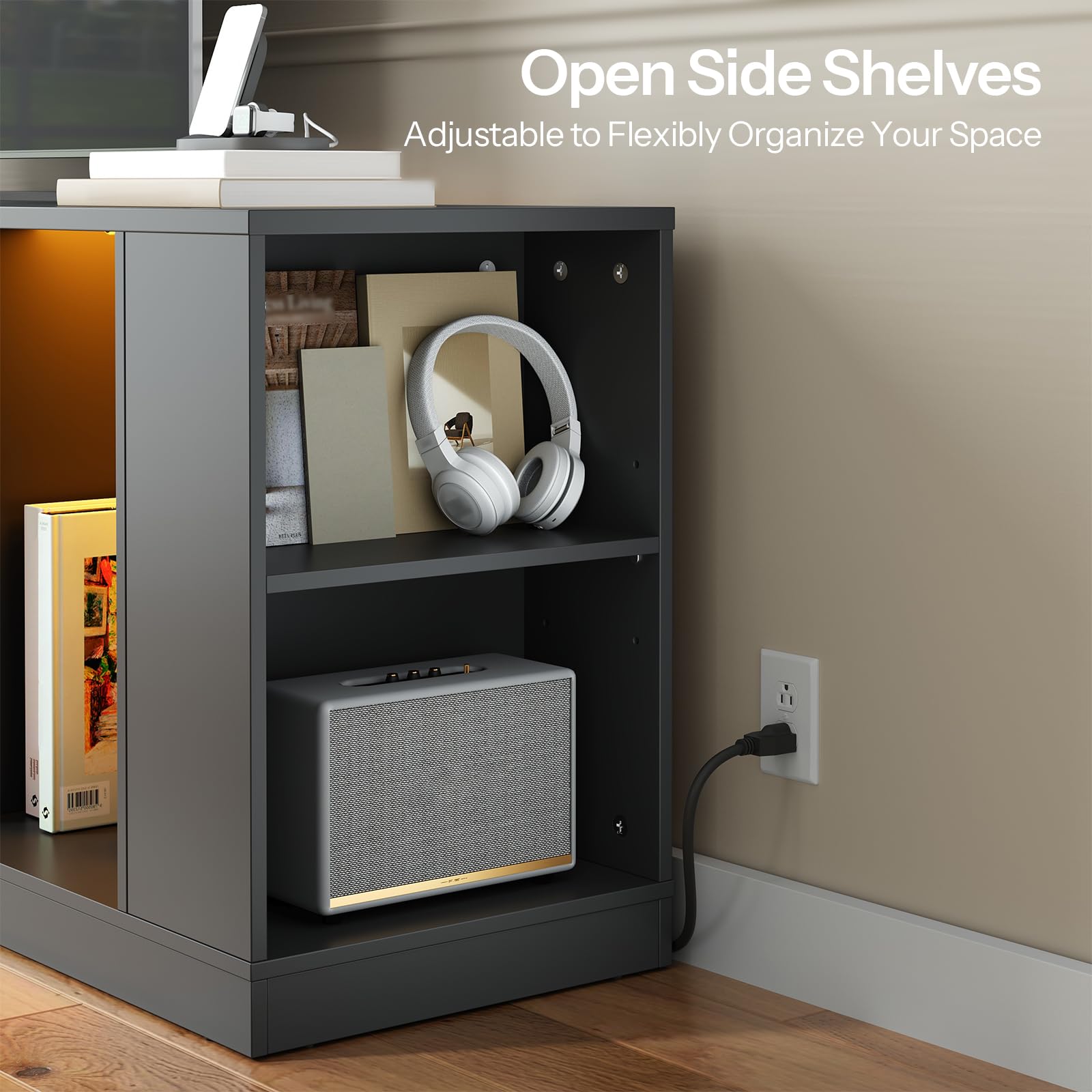 hoobro-meuble-tv-noir-avec-prise-et-led-70-pouces image 7