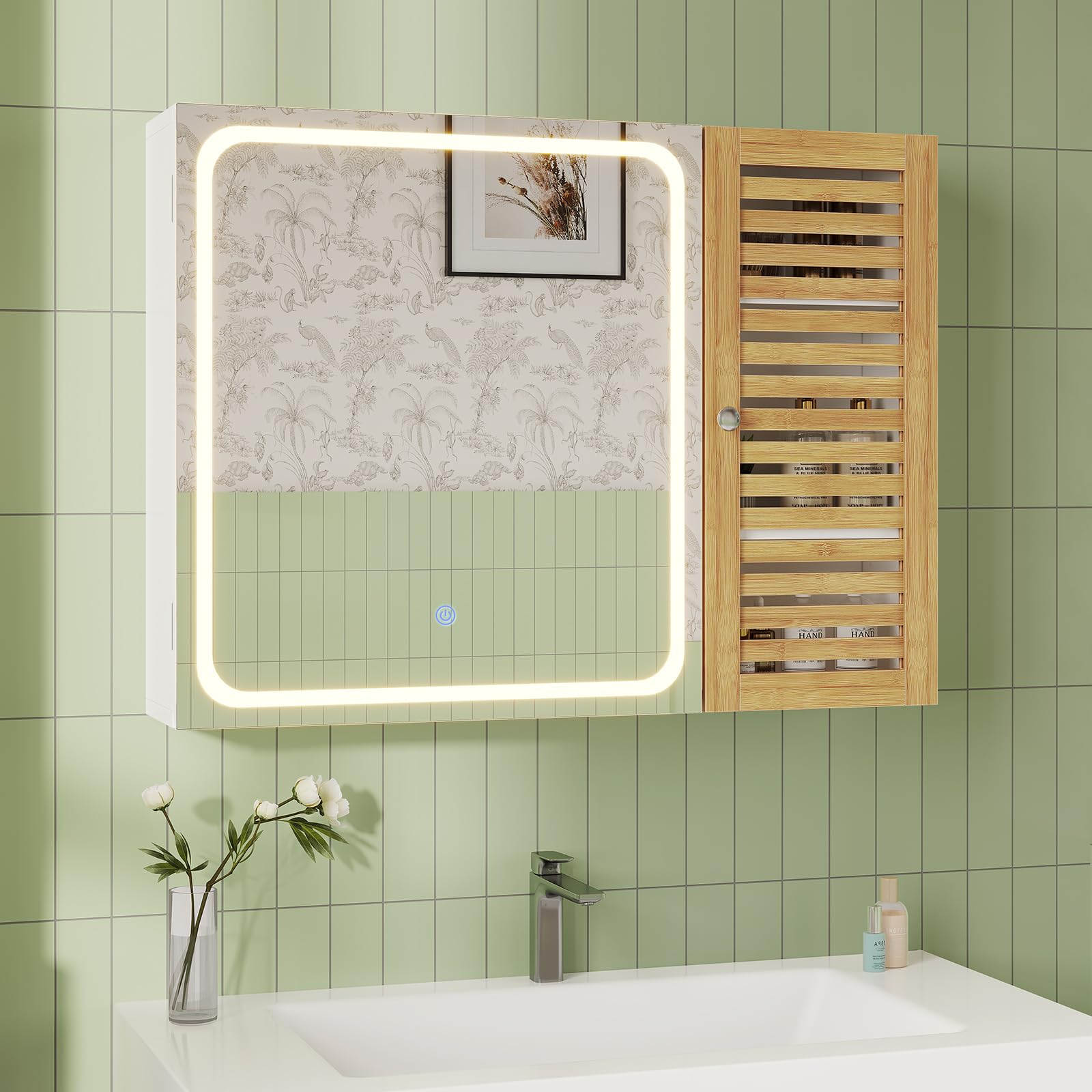 forabamb-armoires-murales-armoire-miroir-led-80x16x60-cm image 1