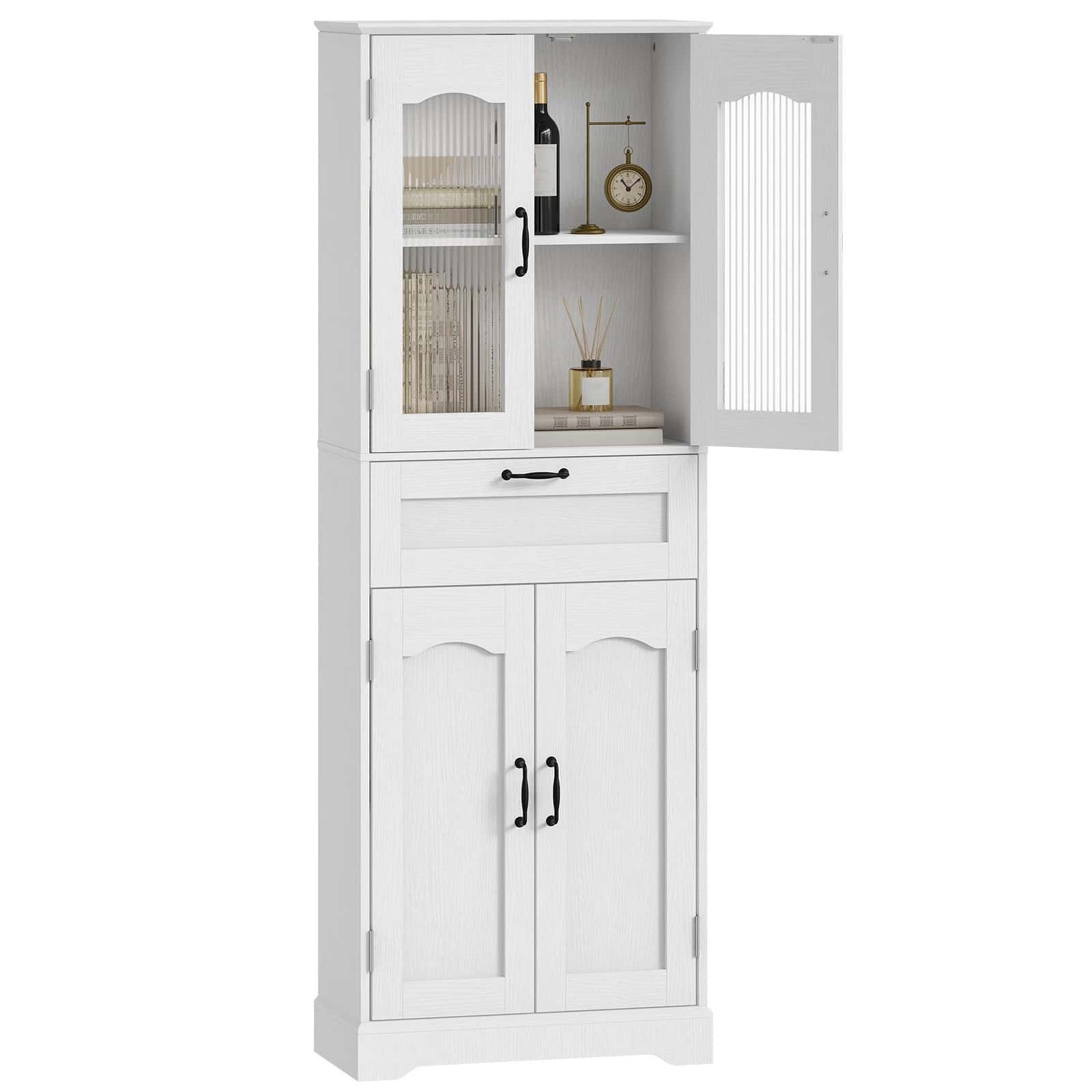 hoobro-armoire-salle-de-bain-blanche-verre-cannel image 1