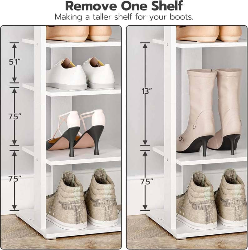 hoobro-shoe-racks-meuble-chaussures-8-niveaux-blanc-vertical image 6