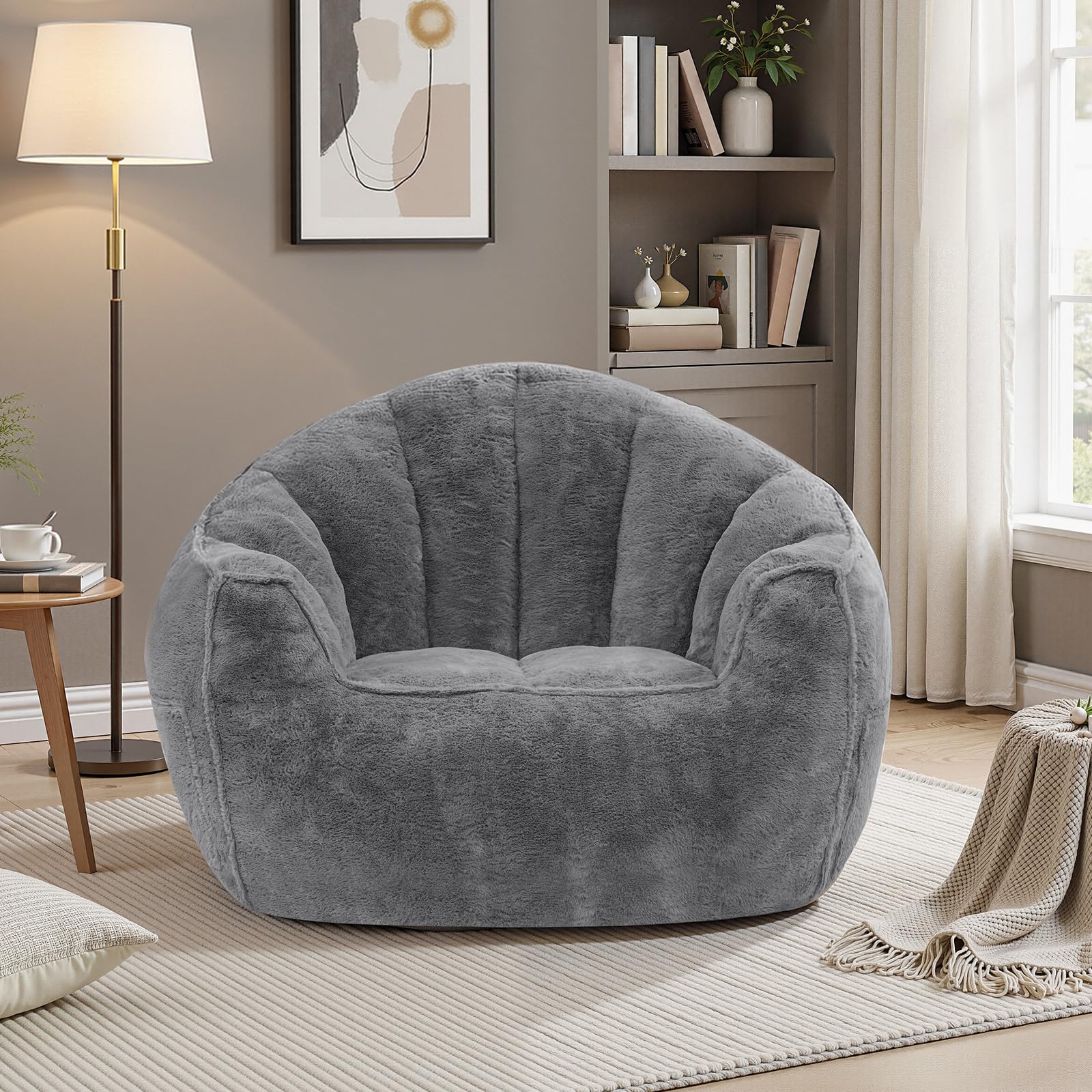 hoobro-pouf-g-ant-poire-adulte-fourrure-gris image 8