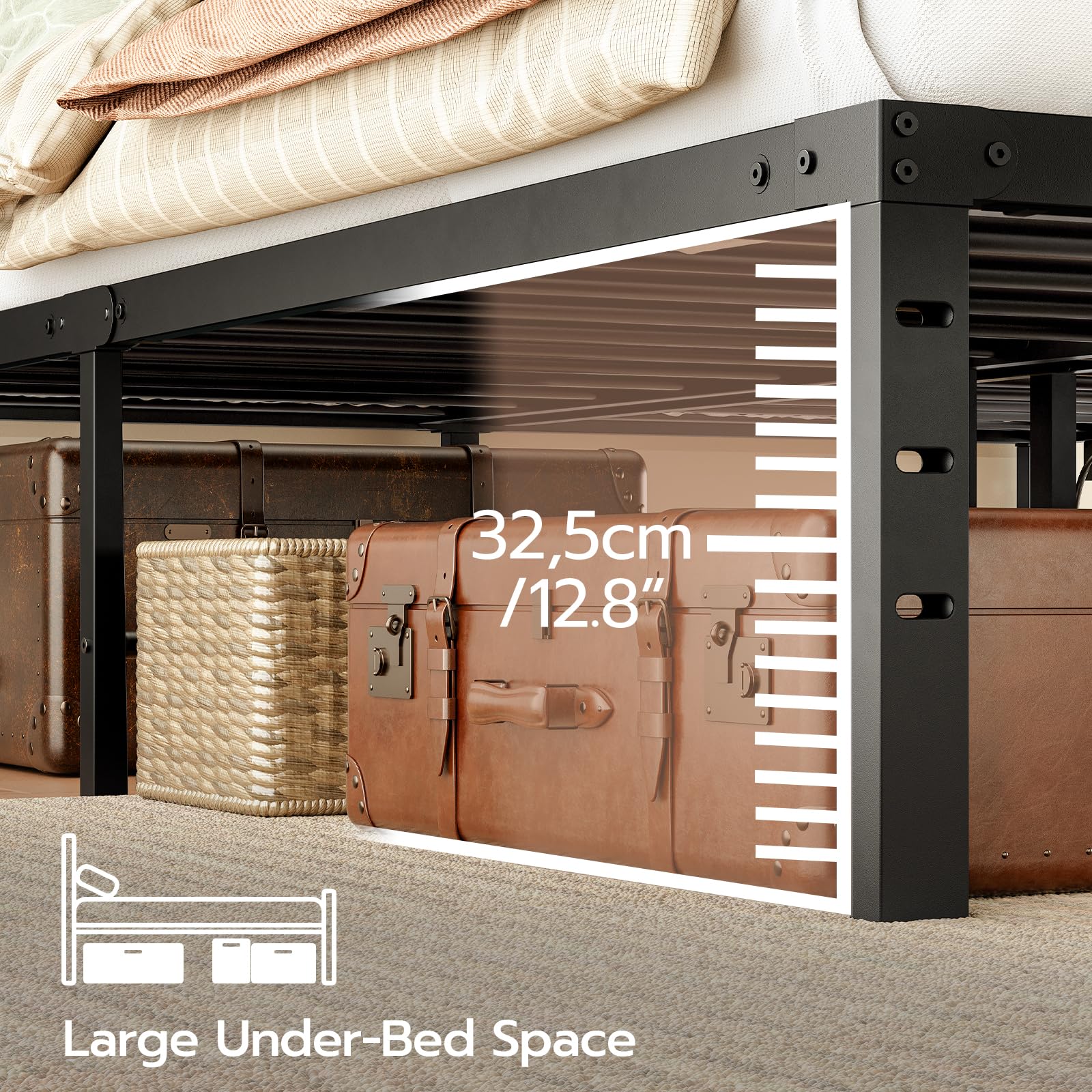 hoobro-bed-frames-cadre-lit-double-noir-led-usb image 6