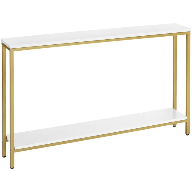 hoobro-console-table-console-120cm-blanc-dor image 1