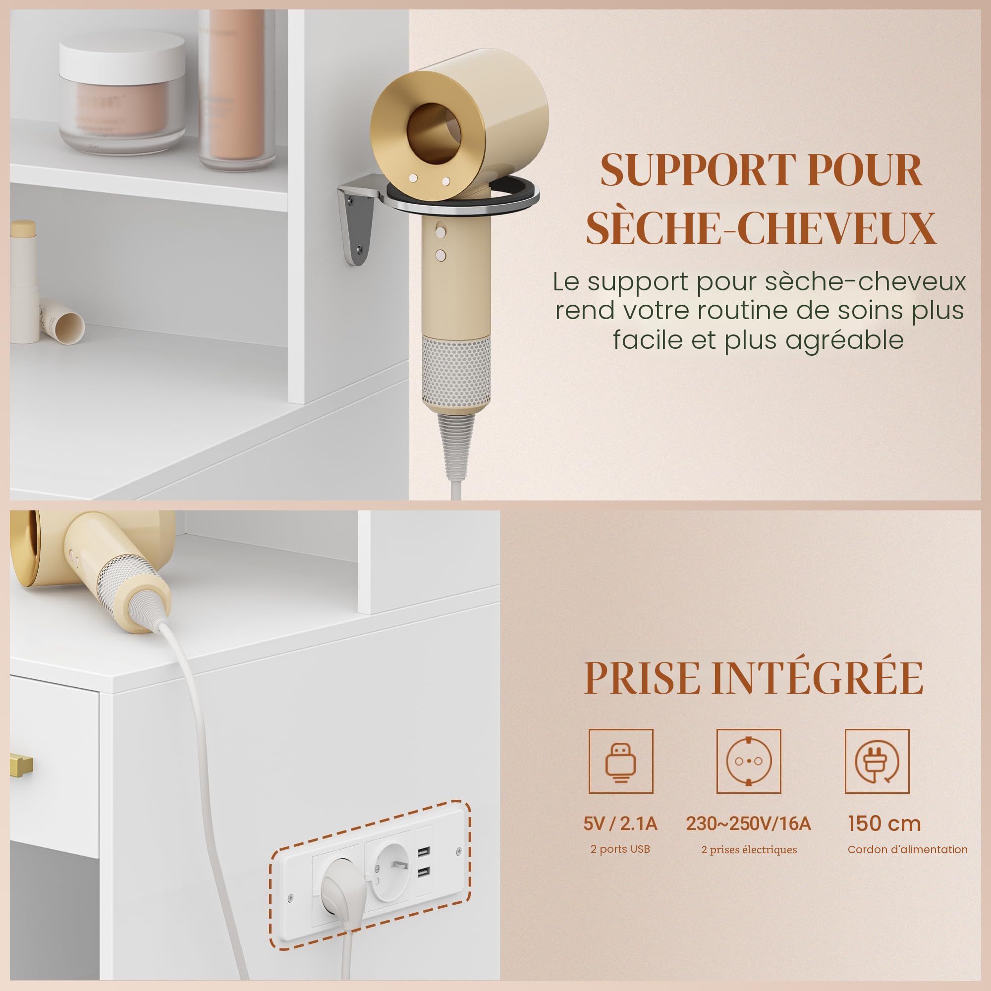 hexcelen-coiffeuse-avec-miroir-coiffeuse-blanche-led-108-cm image 4