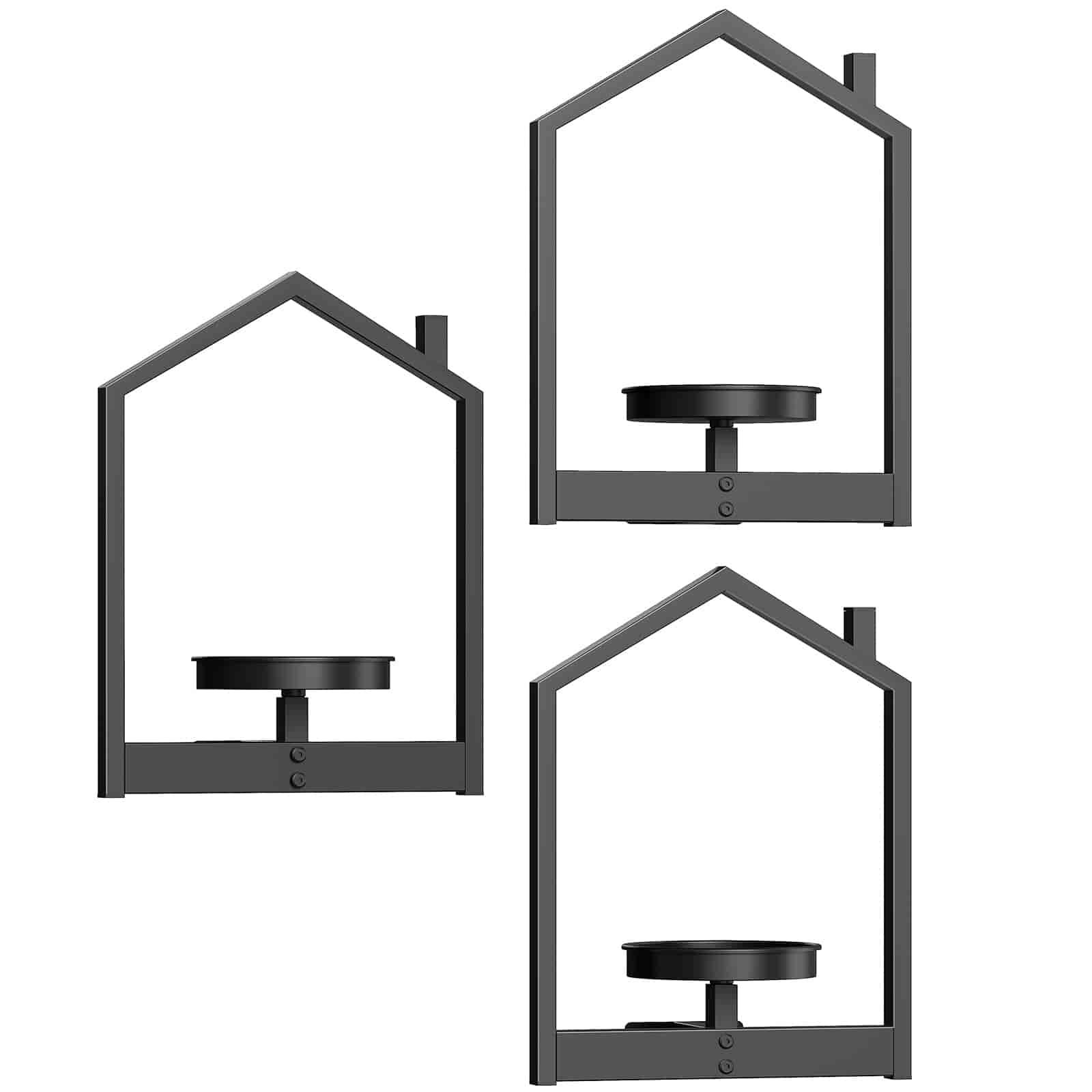hoobro-tag-re-murale-plante-m-tal-noir-lot-de-3-maison image 4