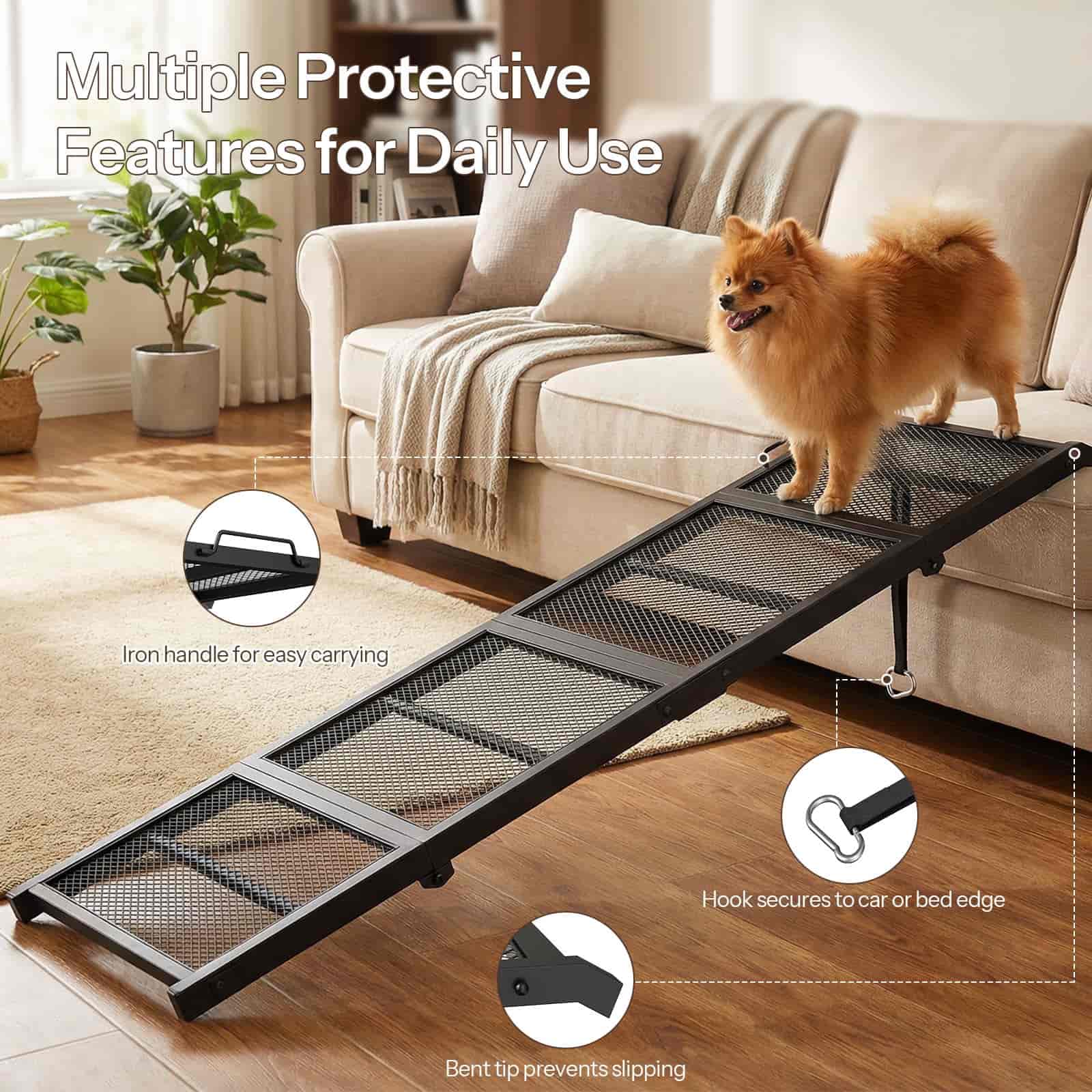 hoobro-pet-furniture-rampe-chien-pliable-70-8-noire-antid-rapante image 5