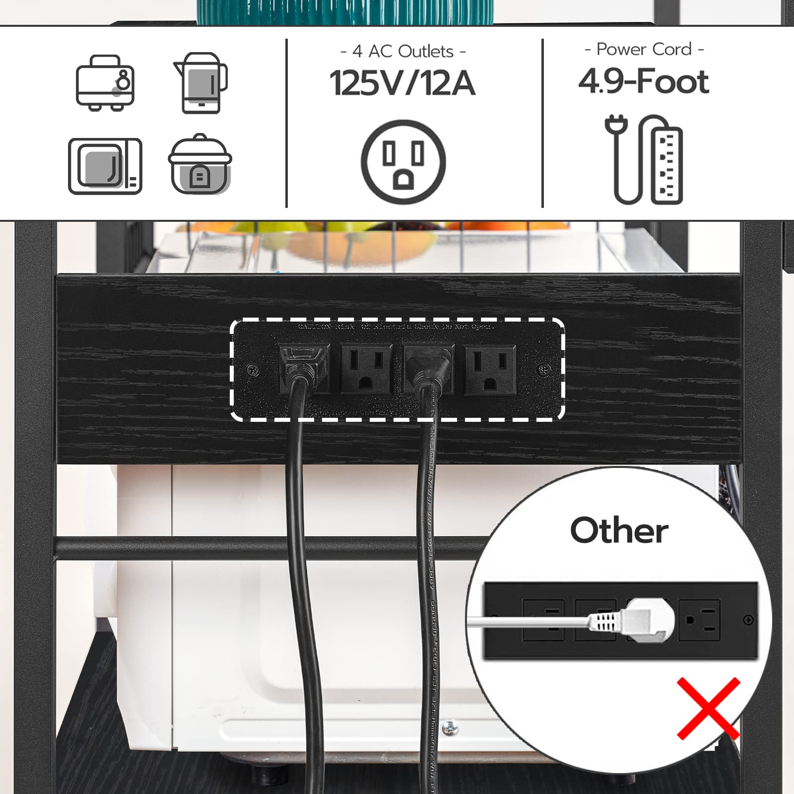 hoobro-bb05hb01-desserte-cuisine-4-prises-noire image 4