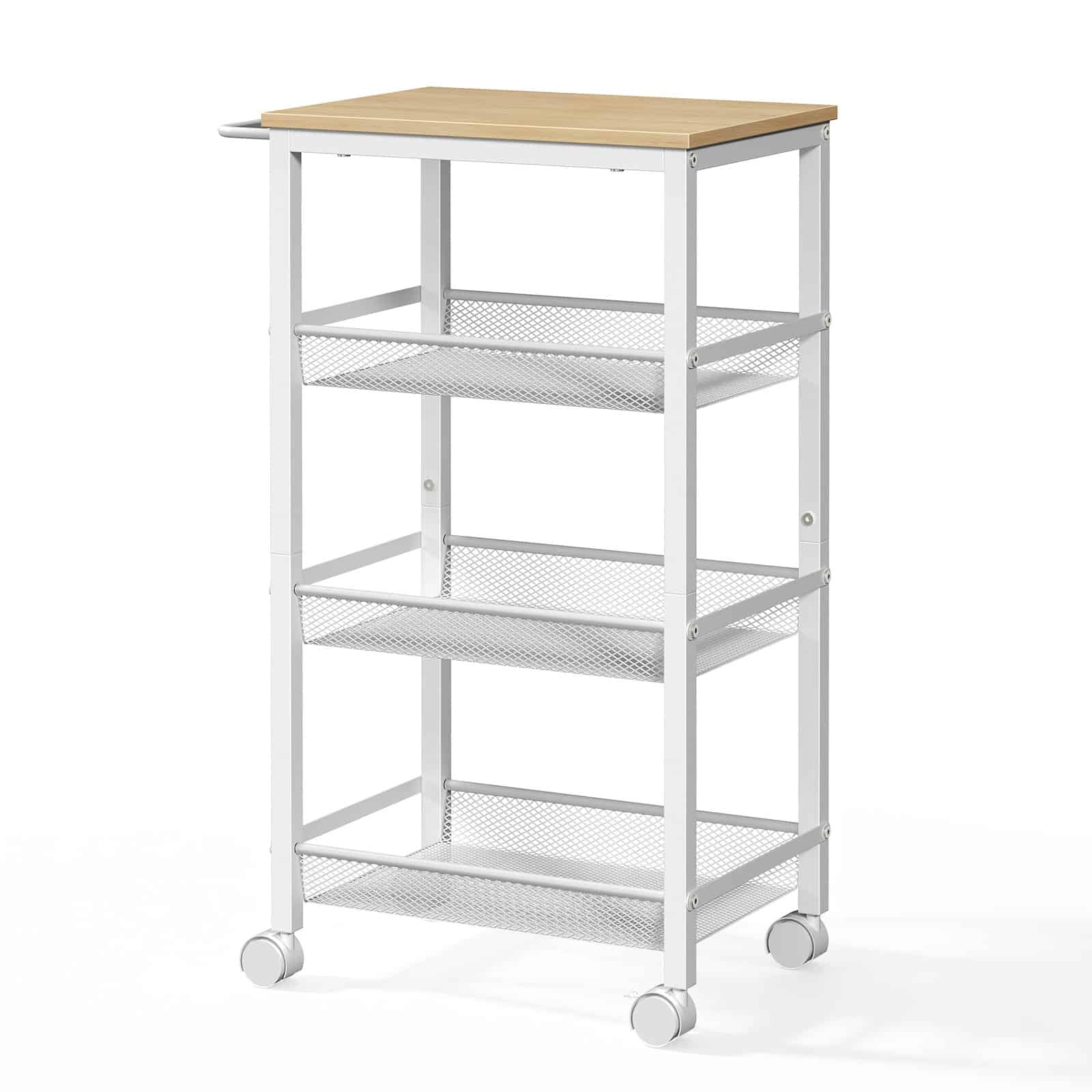 hoobro-kitchen-furniture-chariot-cuisine-troit-blanc-4-paniers image 3