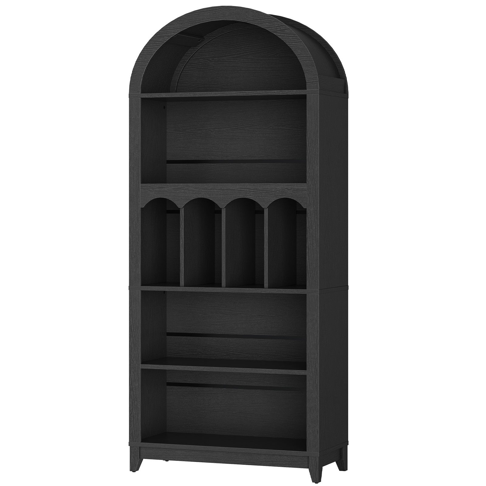 hoobro-bookshelves-biblioth-que-noire-5-niveaux-arqu-e image 3