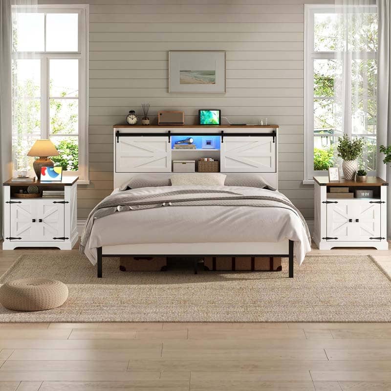 hoobro-table-de-chevet-blanche-60-cm-avec-station-charge image 5