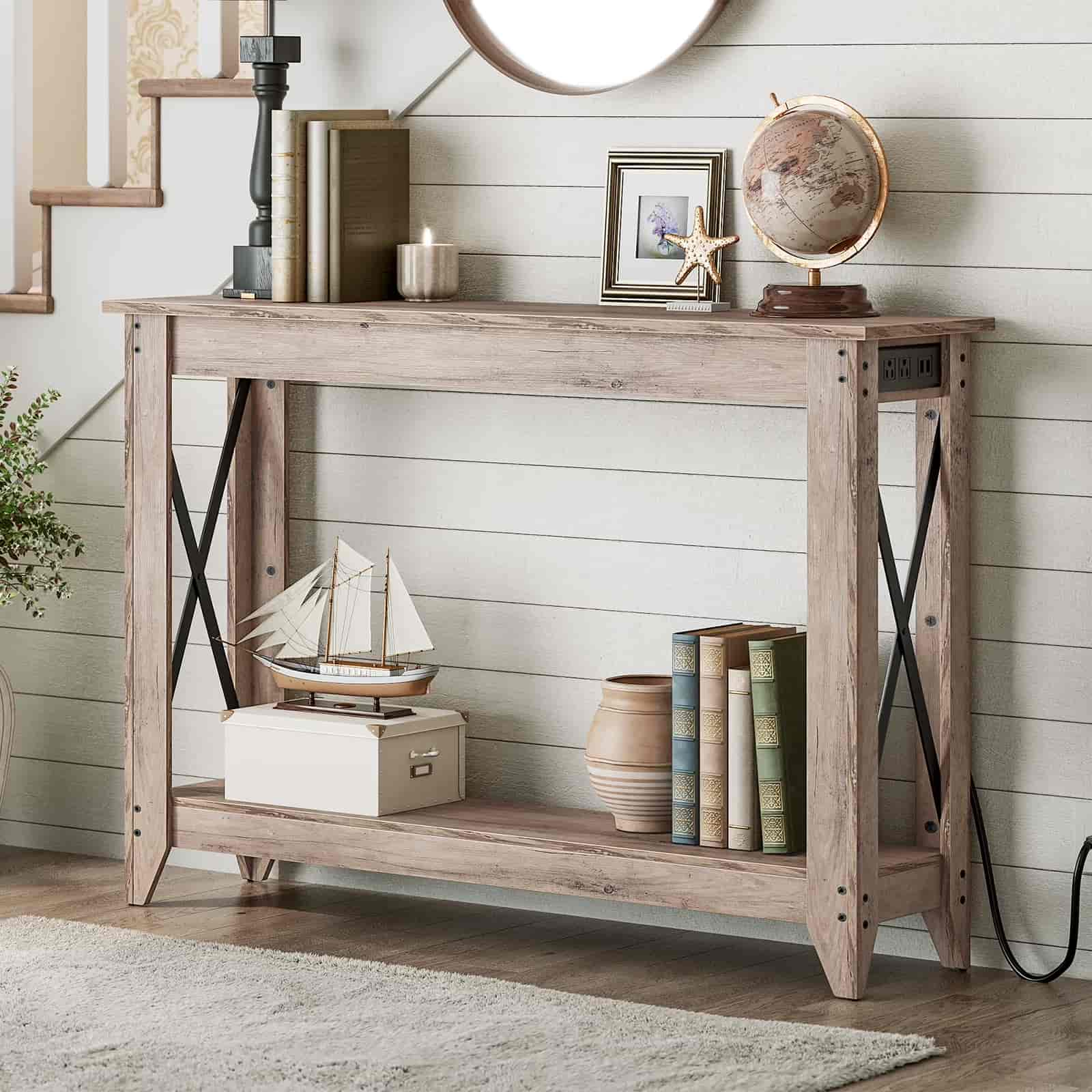 hoobro-console-table-47-2-pouces-greige-prises-usb-troite image 6