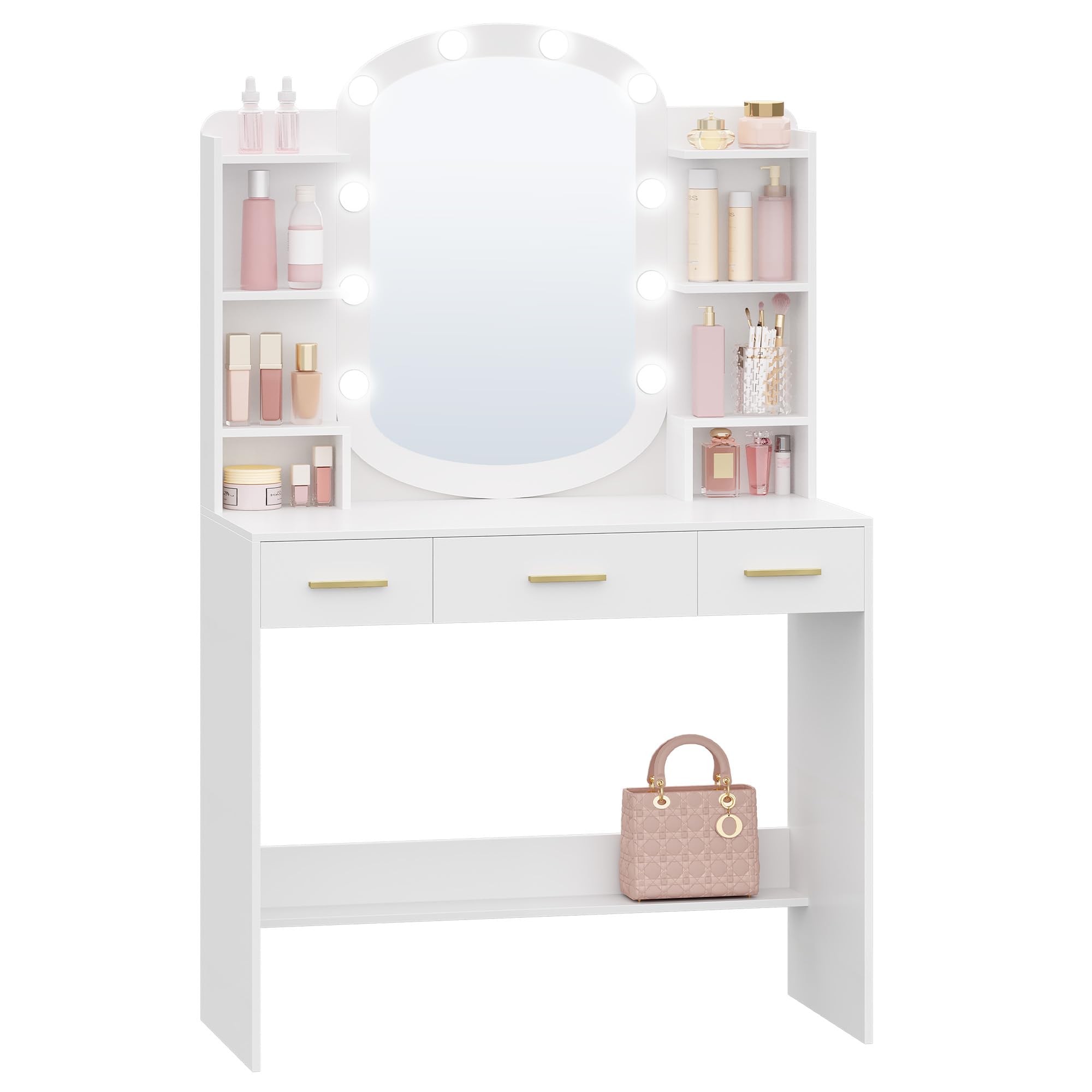 hexcelen-coiffeuse-avec-miroir-ovale-blanc-90-cm-led image 8
