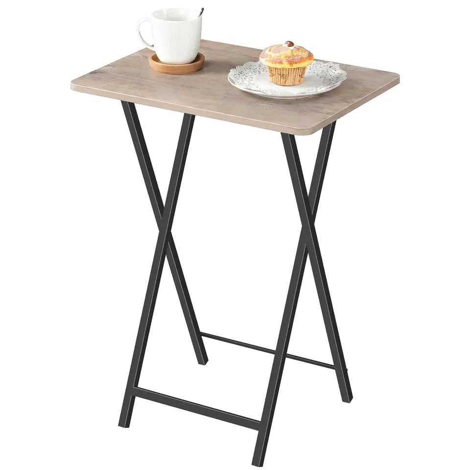 hoobro-tv-tray-tables-table-d-appoint-pliante-greige image 1