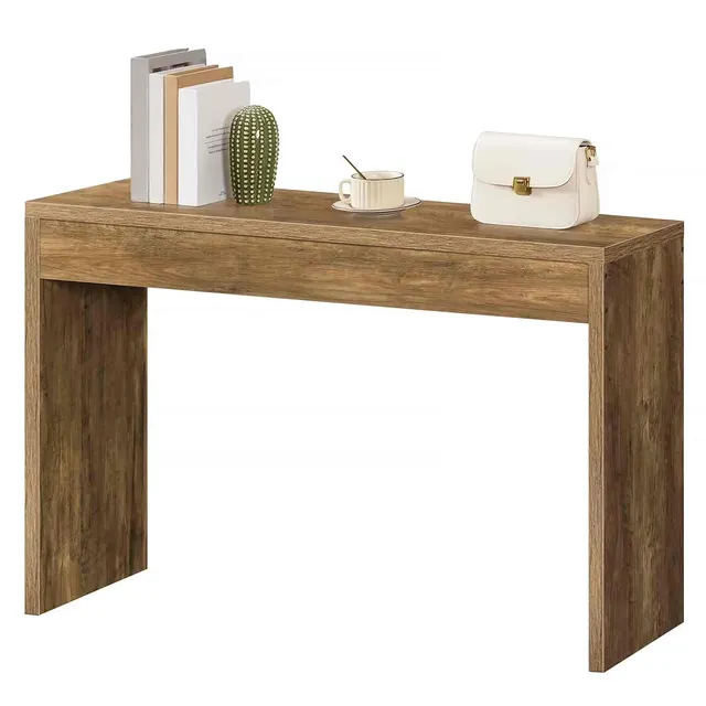 hoobro-console-table-120-cm-console-entr-e-marron-minimaliste image 1