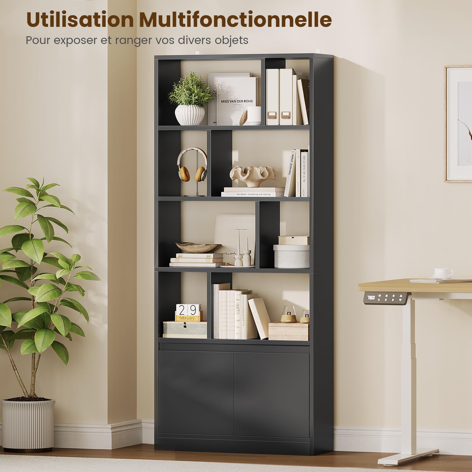 forabamb-biblioth-ques-biblioth-que-noire-4-niveaux-avec-portes image 4