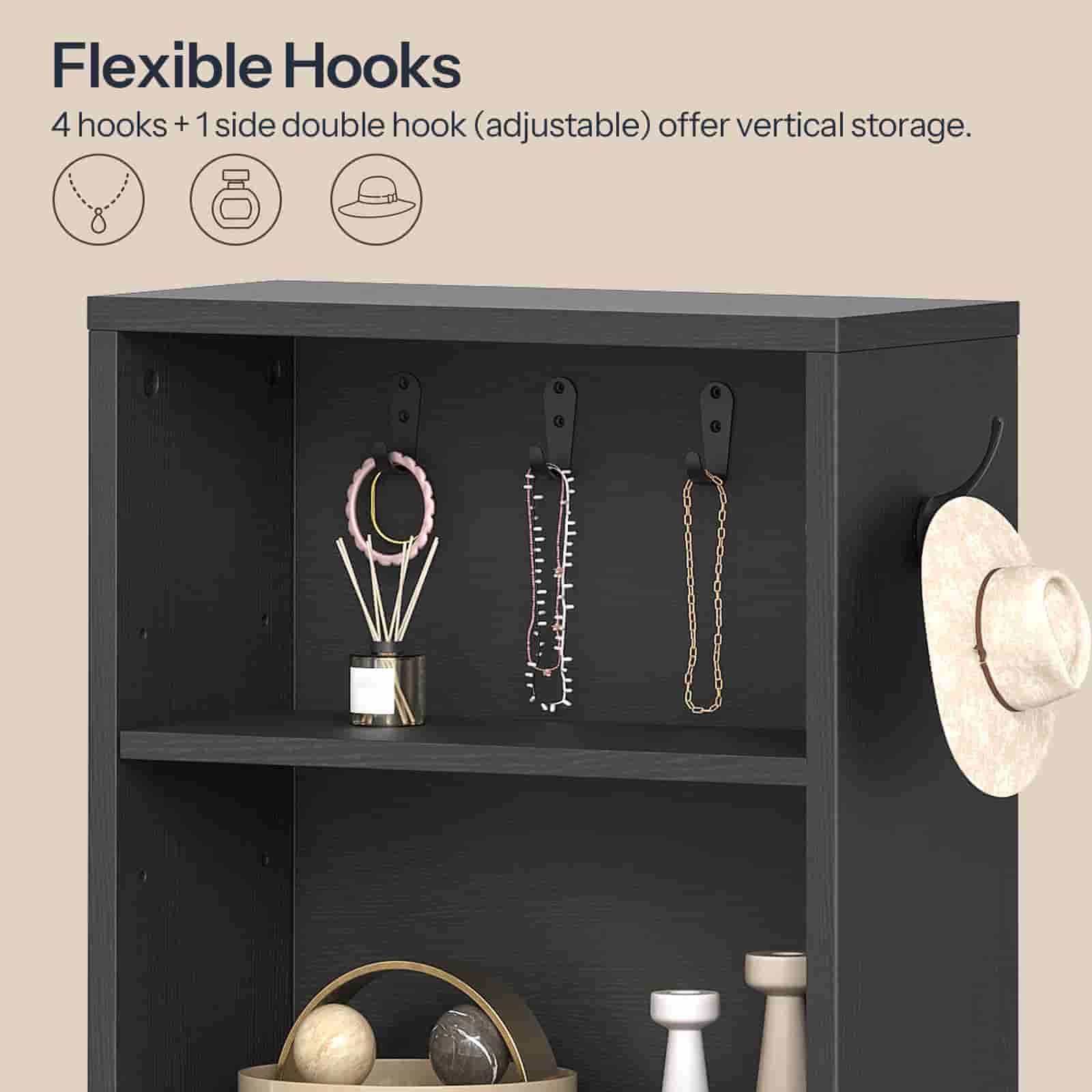 hoobro-nightstands-table-nuit-noire-led-prise-usb image 6