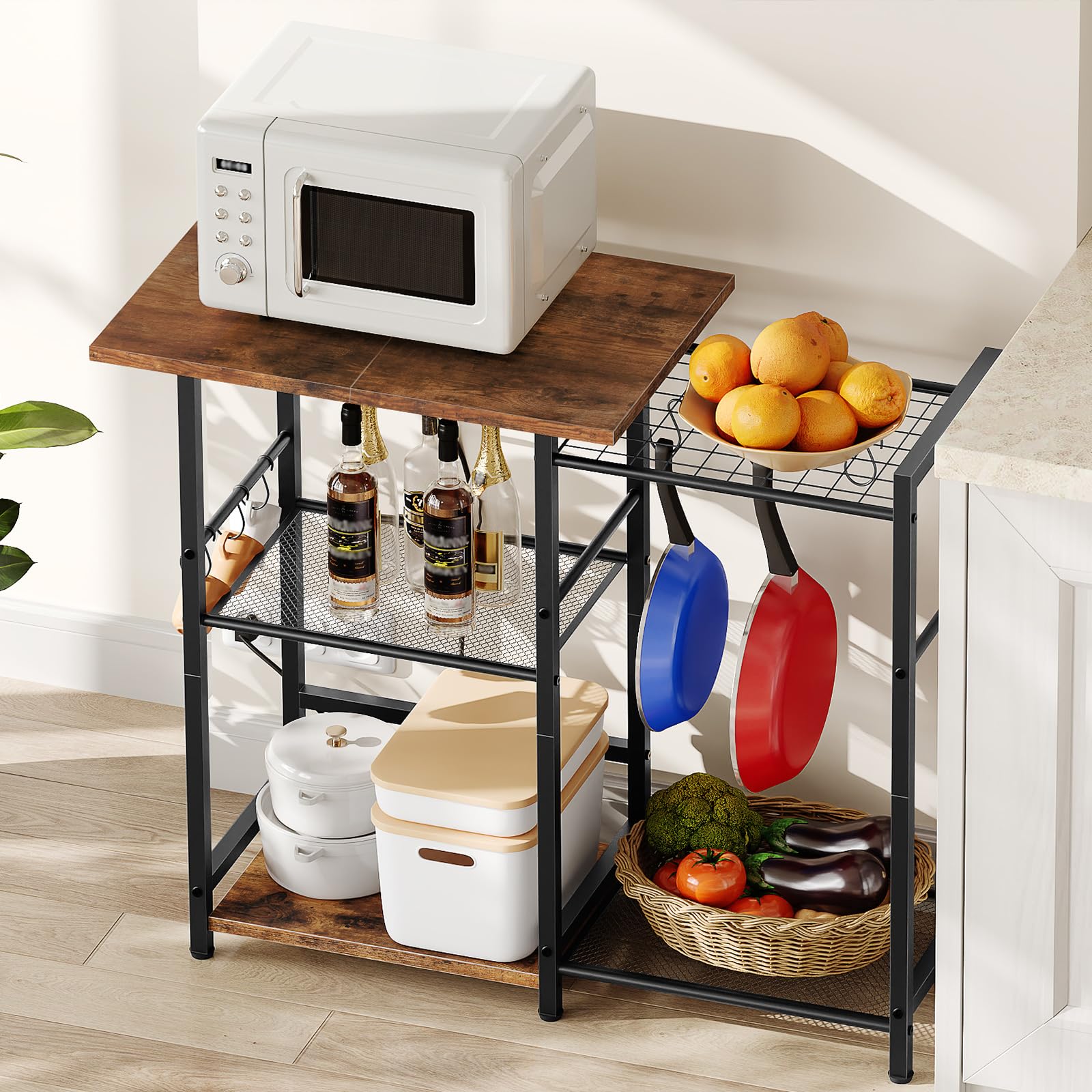 hoobro-kitchen-furniture-tag-re-cuisine-marron-avec-prise image 5
