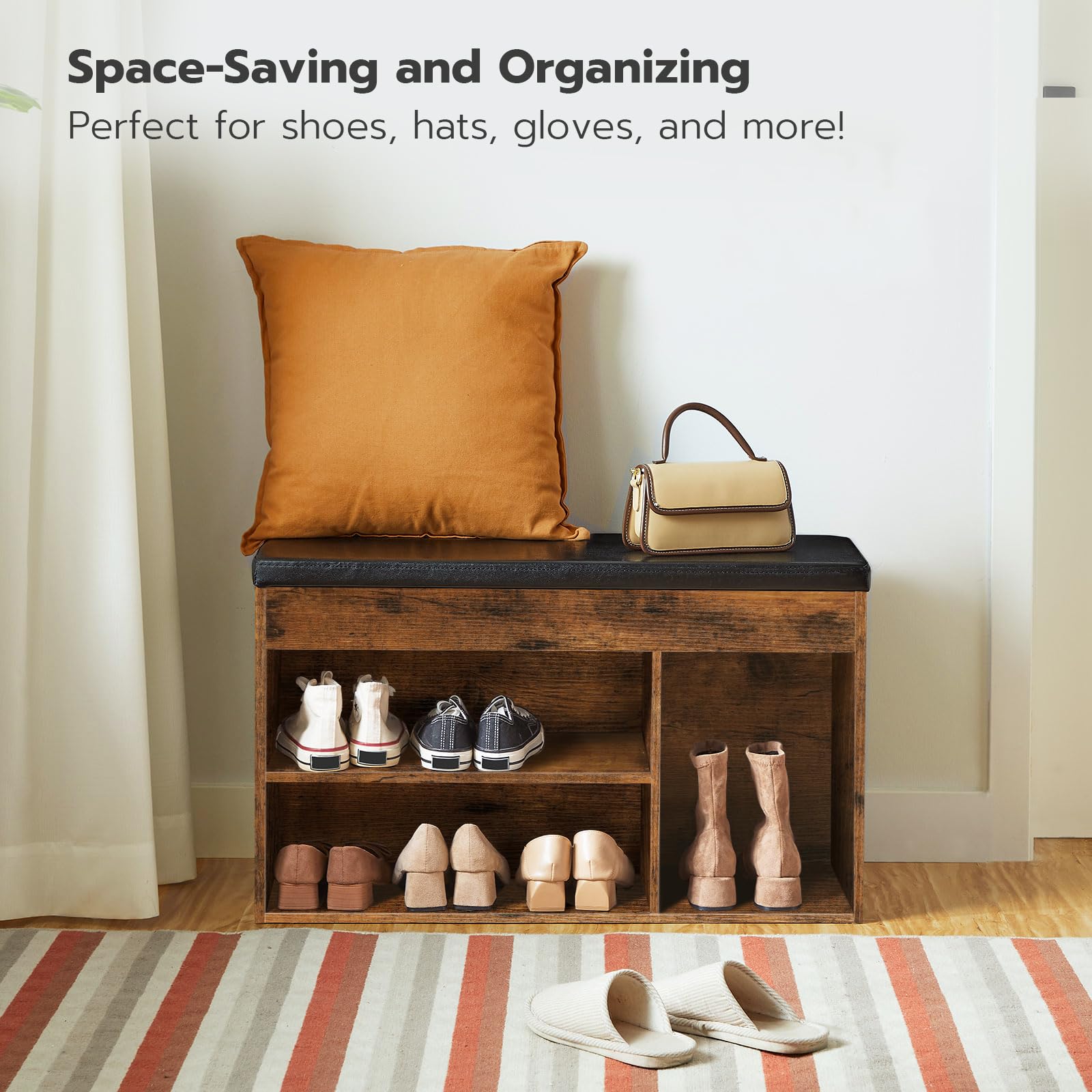 hoobro-shoe-racks-banc-chaussures-marron-rembourr image 7