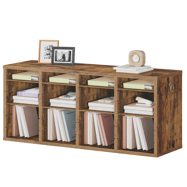 hoobro-home-office-trieur-courrier-24-cases-marron-bois image 1