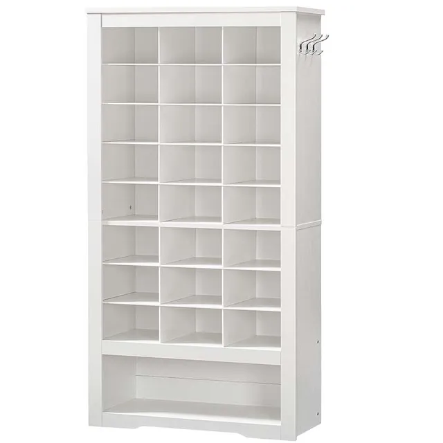 hoobro-shoe-racks-armoire-chaussures-24-cases-blanc-9-niveaux image 1