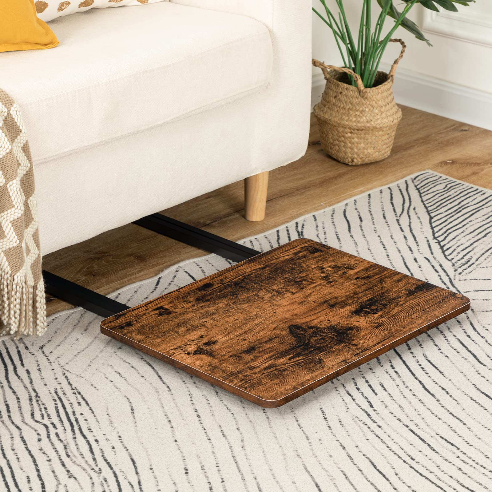hoobro-tv-tray-tables-tables-pliantes-marron-lot-de-2 image 6